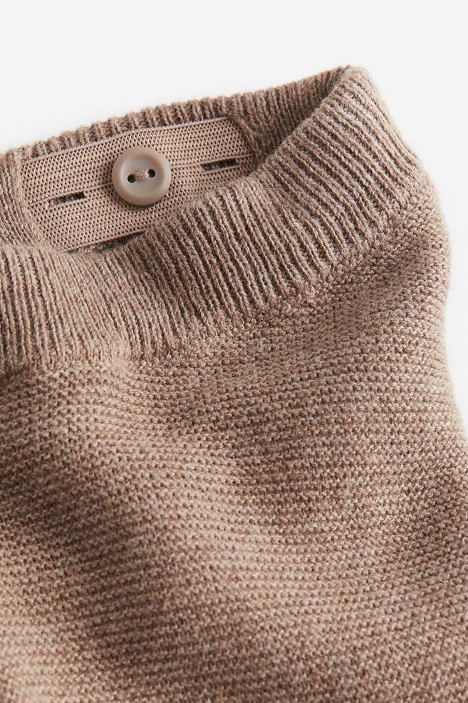 2-piece knitted set - Light brown/Green - 3