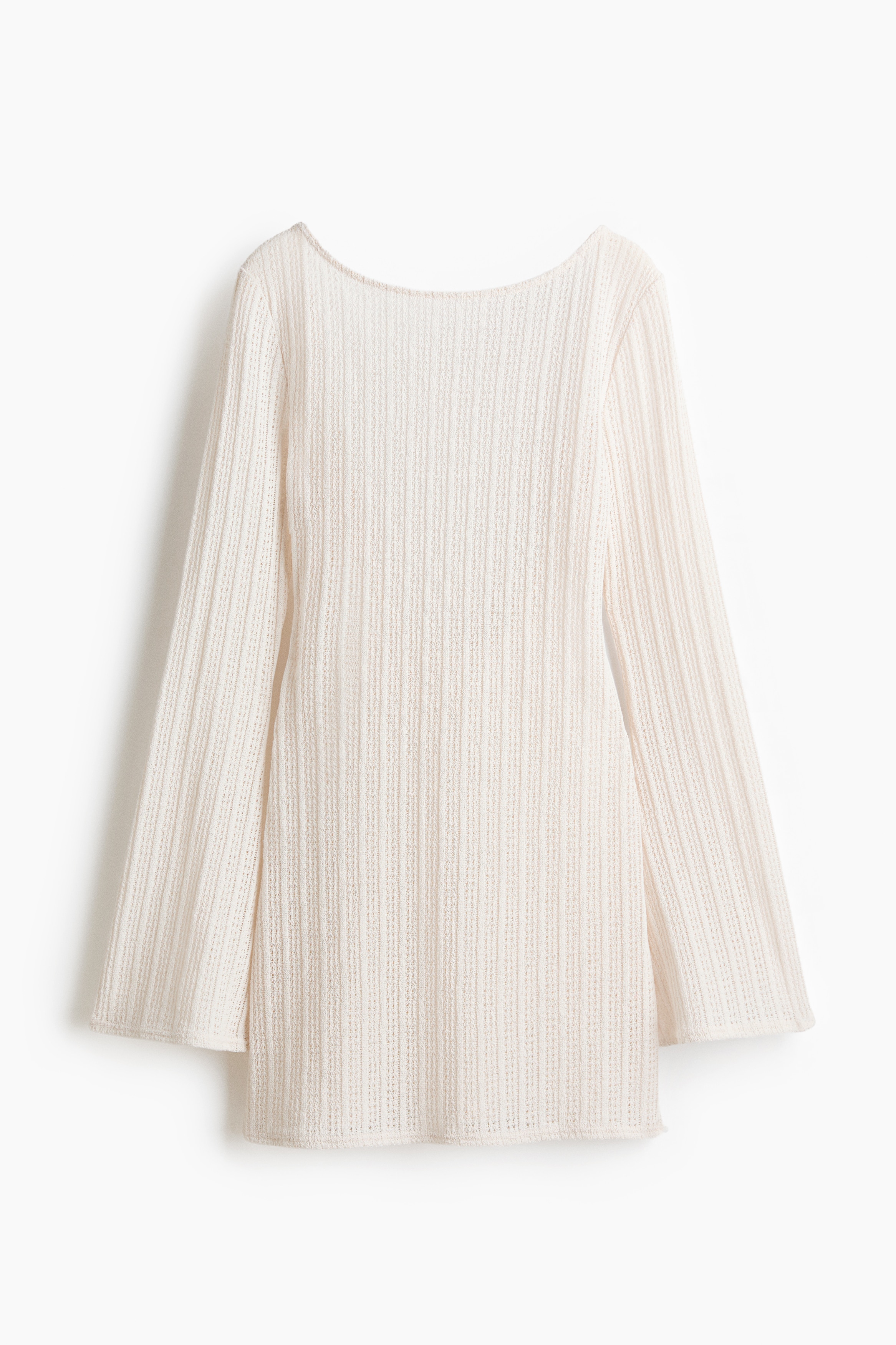 Boat-neck beach dress - White