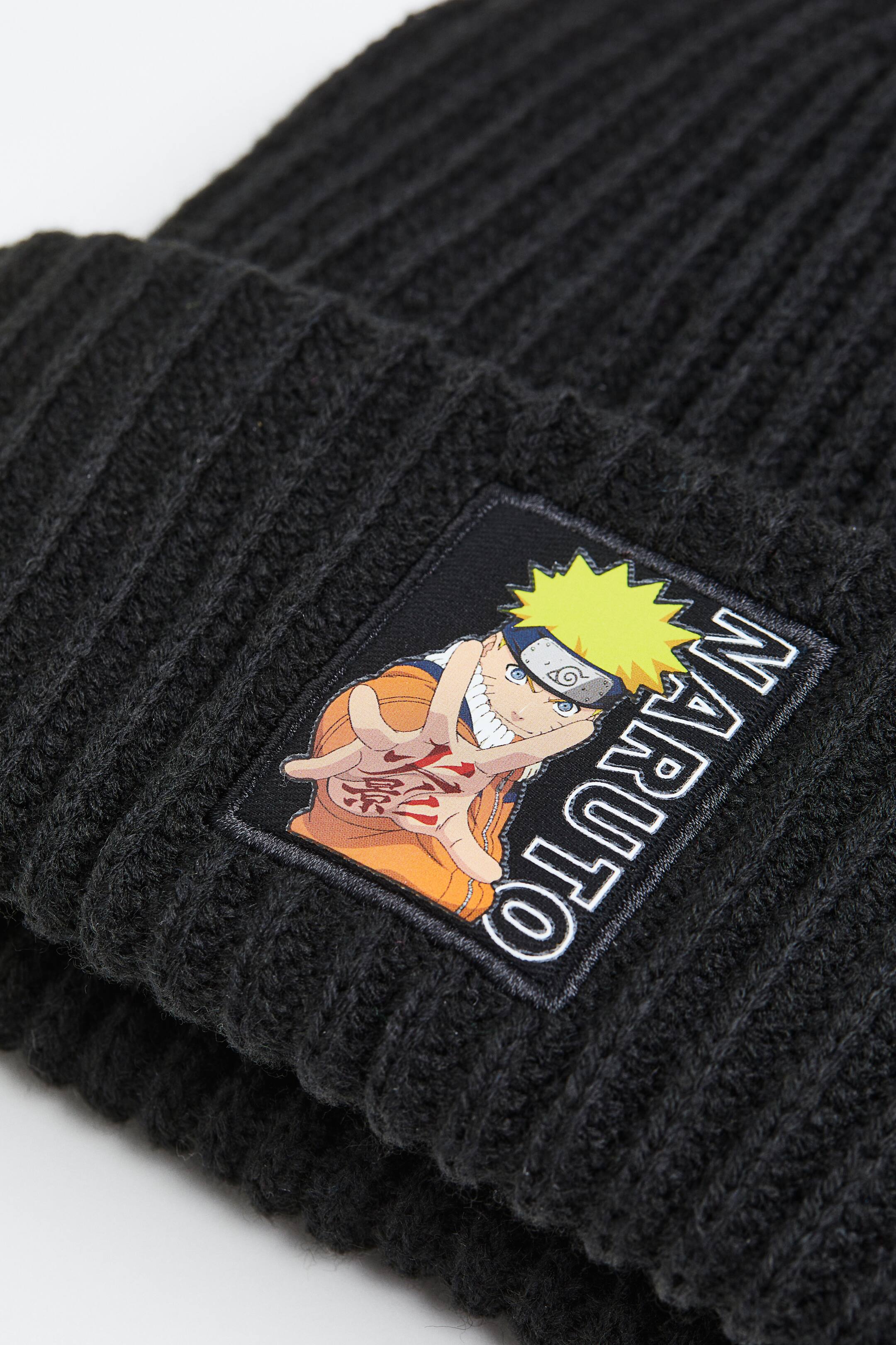 Berretto Invernale Lavorato A Maglia Con Ricamo Pipistrello - Unisex, Taglia Unica, Nero - Fatto In Austria