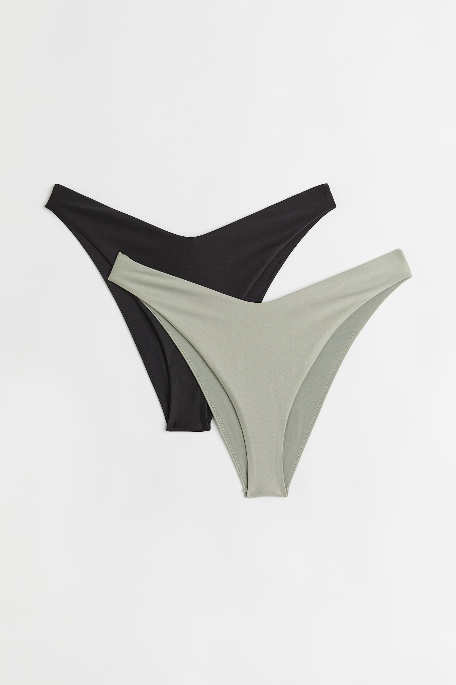 2-pack bikini bottoms - Black/Sage green