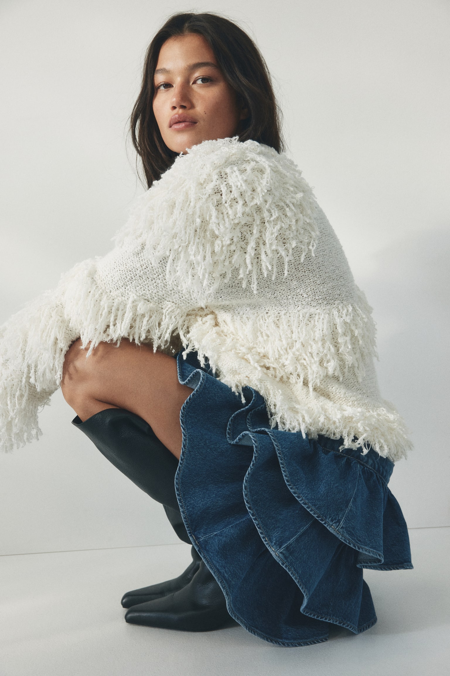 חצאית ג'ינס קומות - כחול ג'ינס - 2