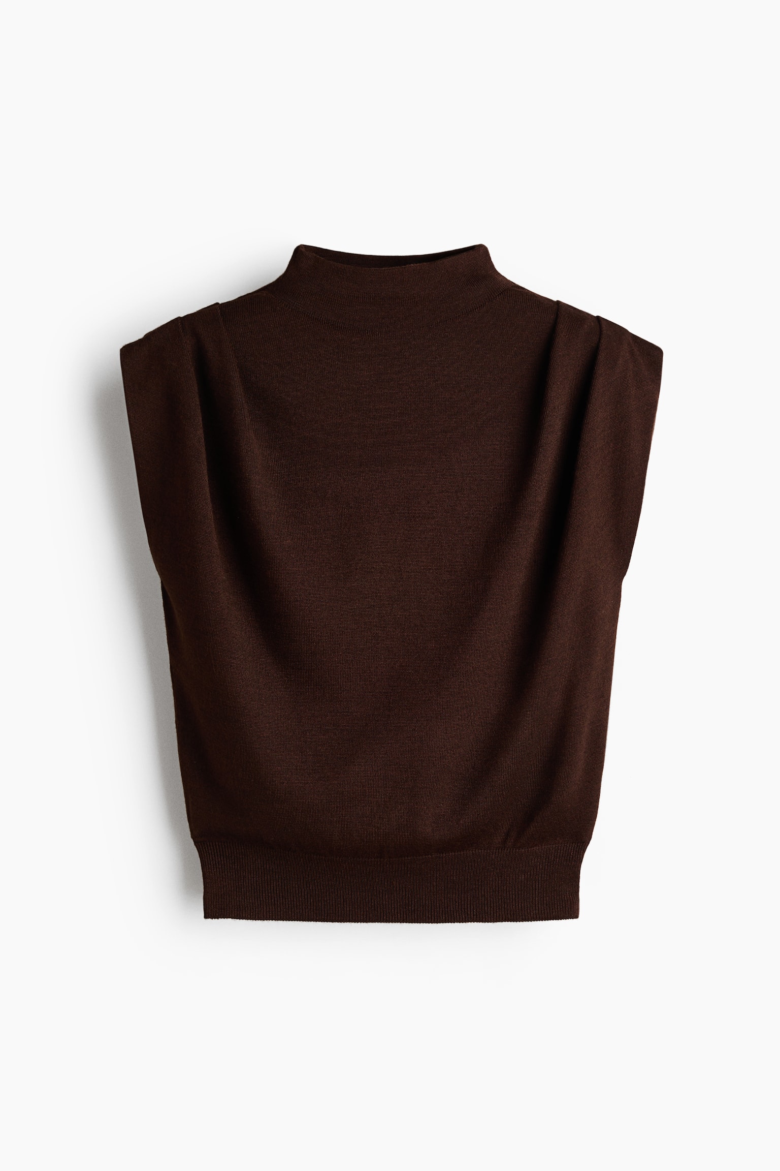 Fine-knit top - Brown/Light beige - 2