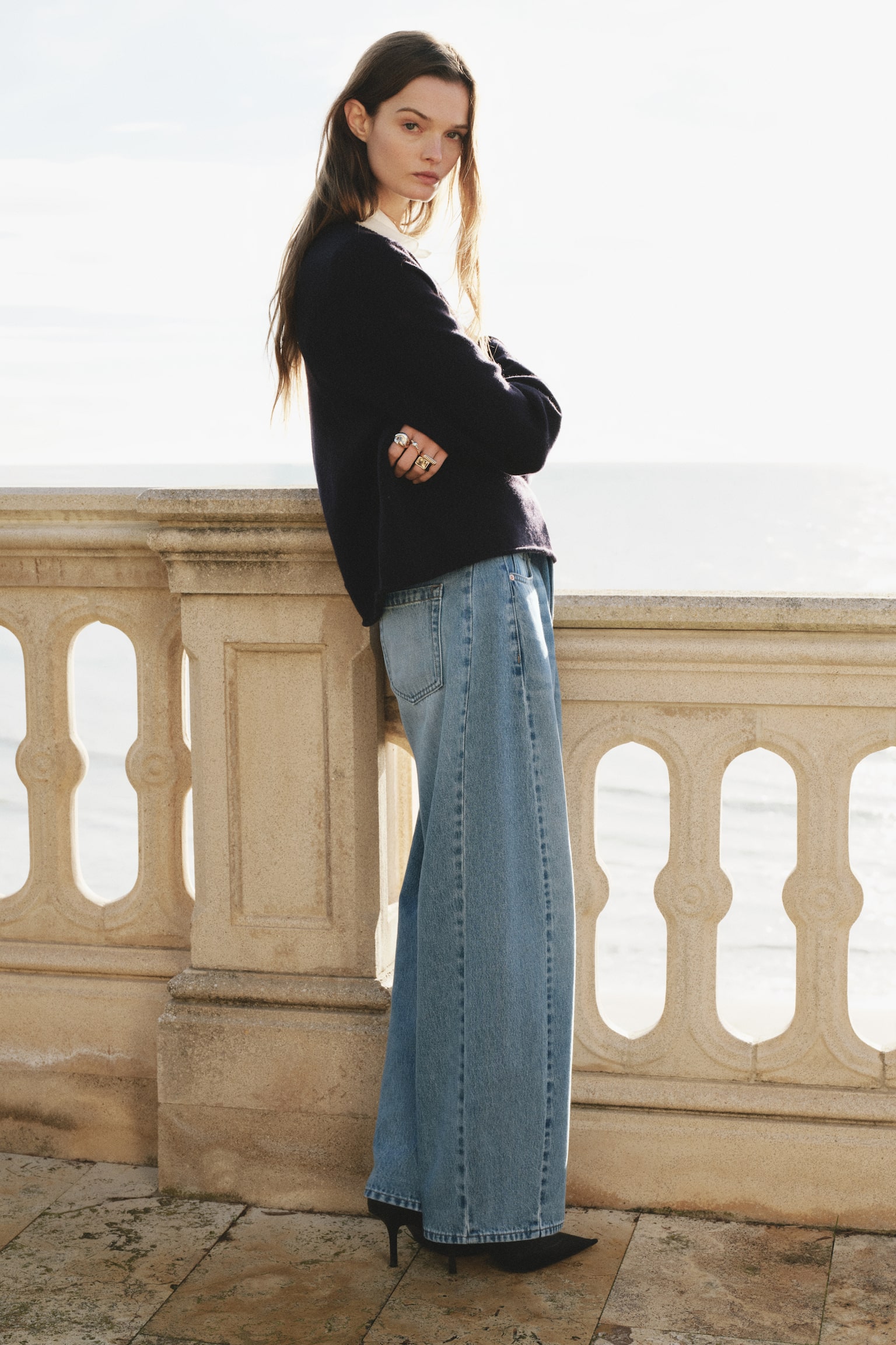 Barrel Regular Waist Jeans - Light denim blue/Dark denim blue - 7