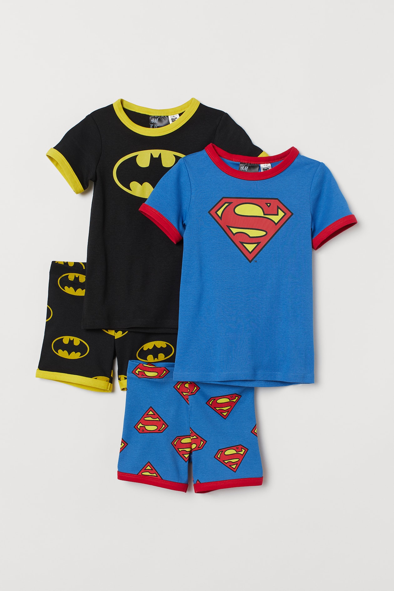 Hm Batman Pyjamas Pyjamas en jersey, lot de 2 - Noir/Batman/bleu/Superman - ENFANT | H&M FR