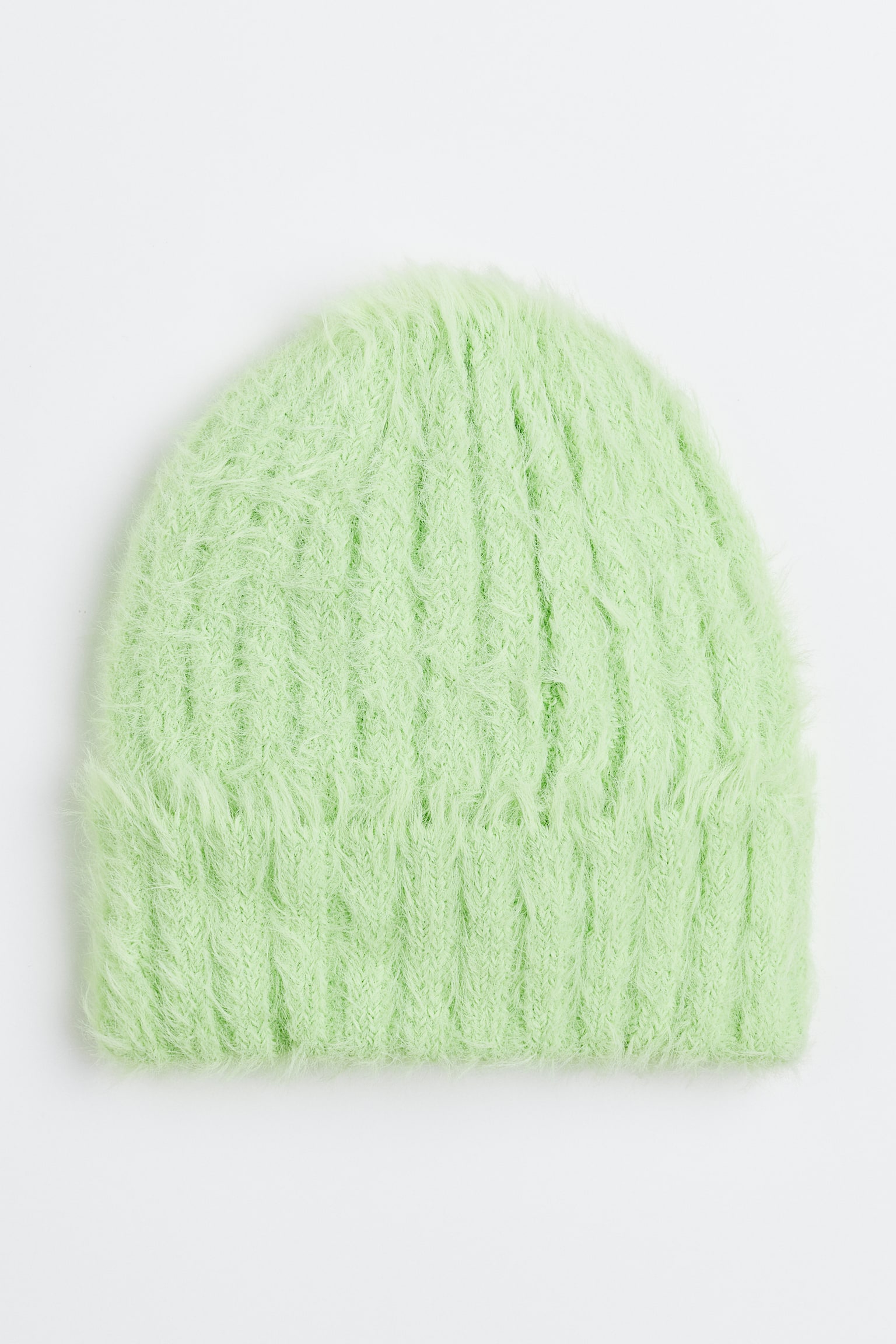 Rib-knit hat - Neon green/Purple/Patterned/Black - 1