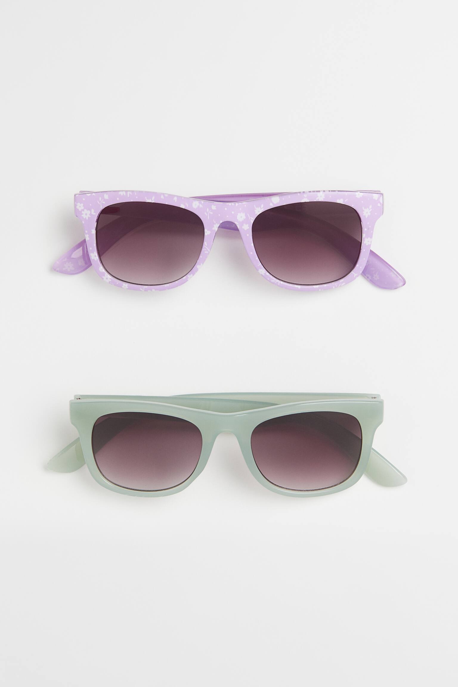 2-pack sunglasses - Purple/Green/Beige/Leopard print