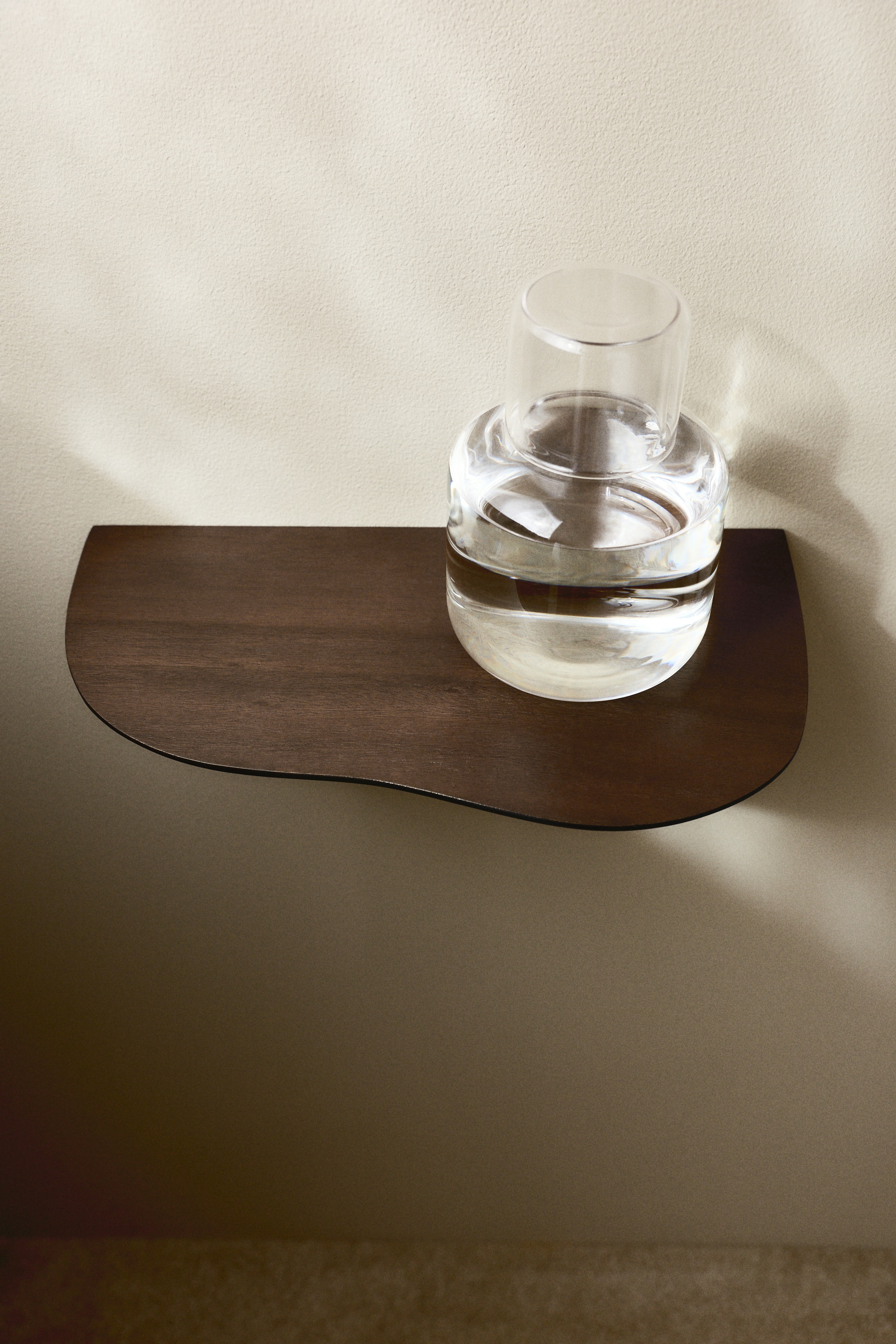 Petite étagère murale en bois - Marron/Beige clair