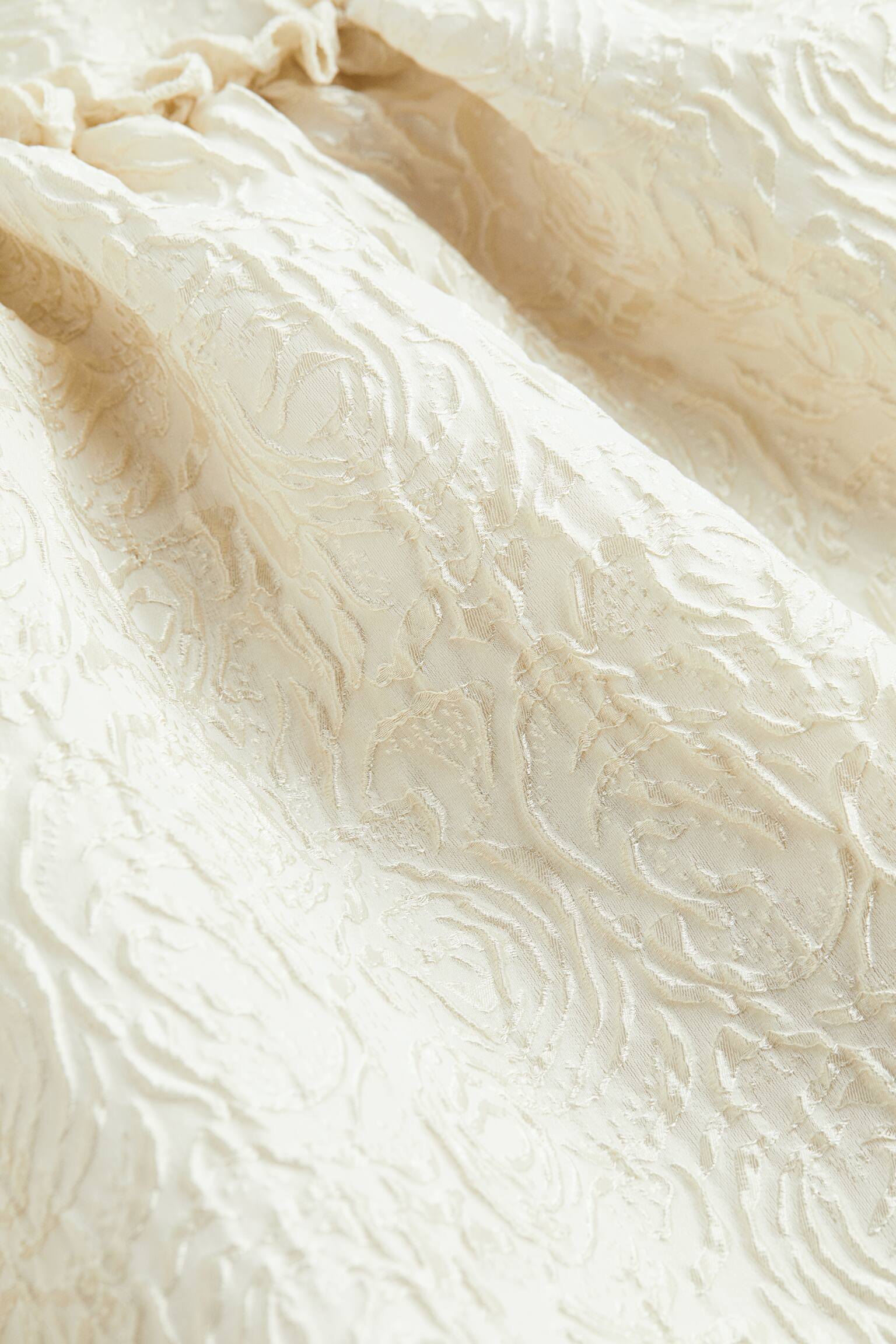 Jacquard-weave dress - Cream - 2