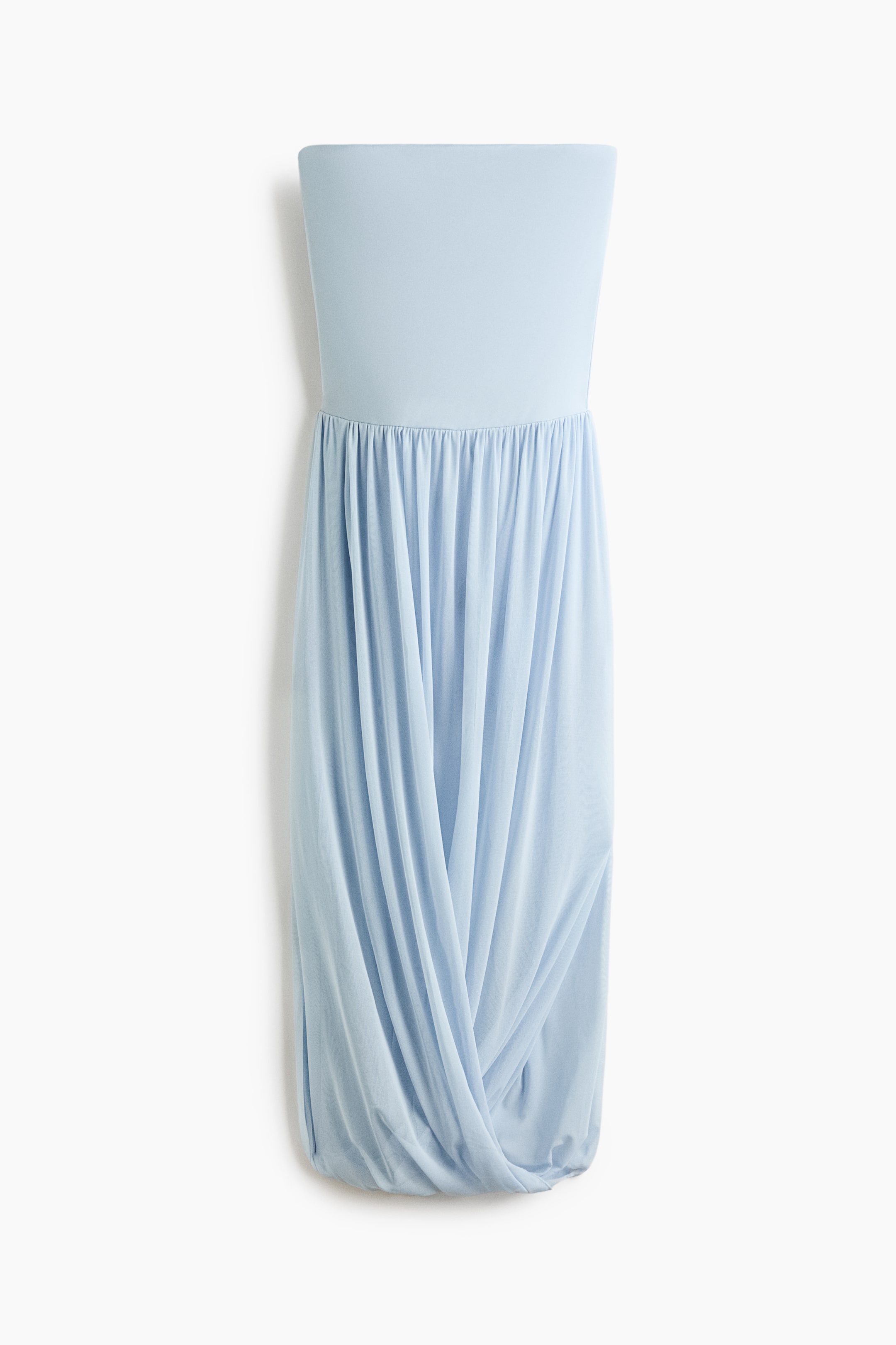 Bubble-Hem Bandeau Dress