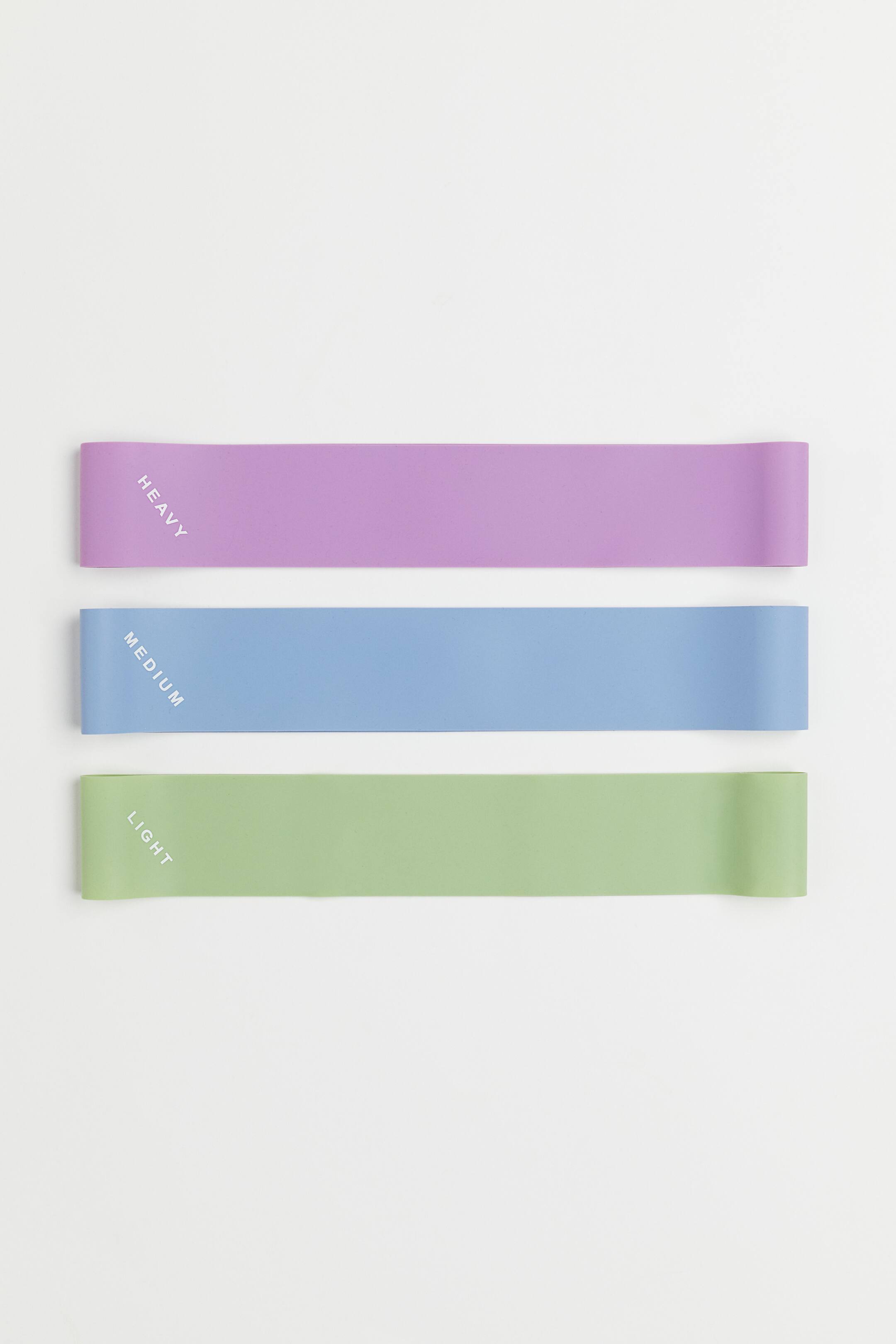 3pack resistance bands Purple/Blue/Green Ladies H&M GB