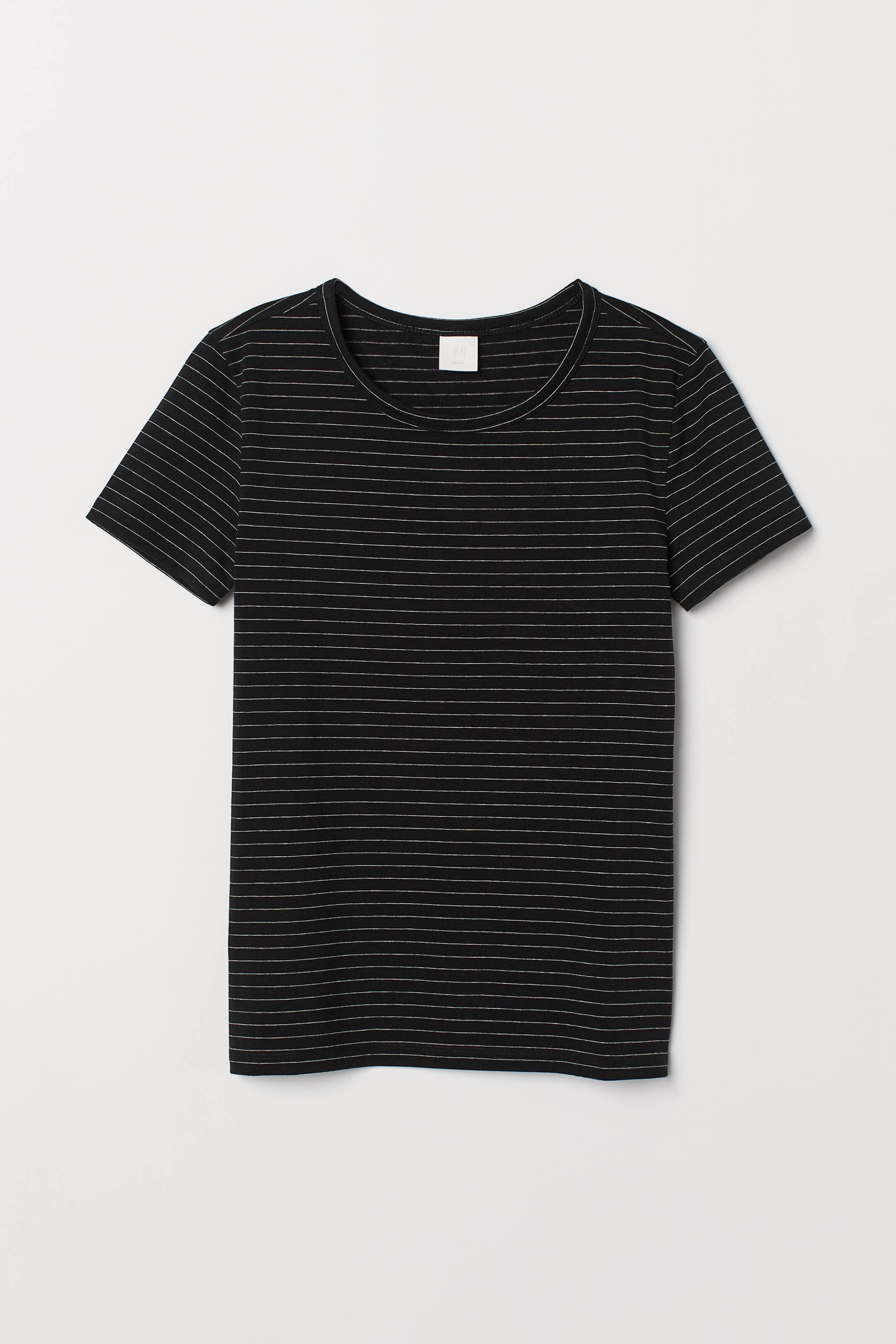 View larger image: T-shirt - Black/Striped - Ladies | H&M 1