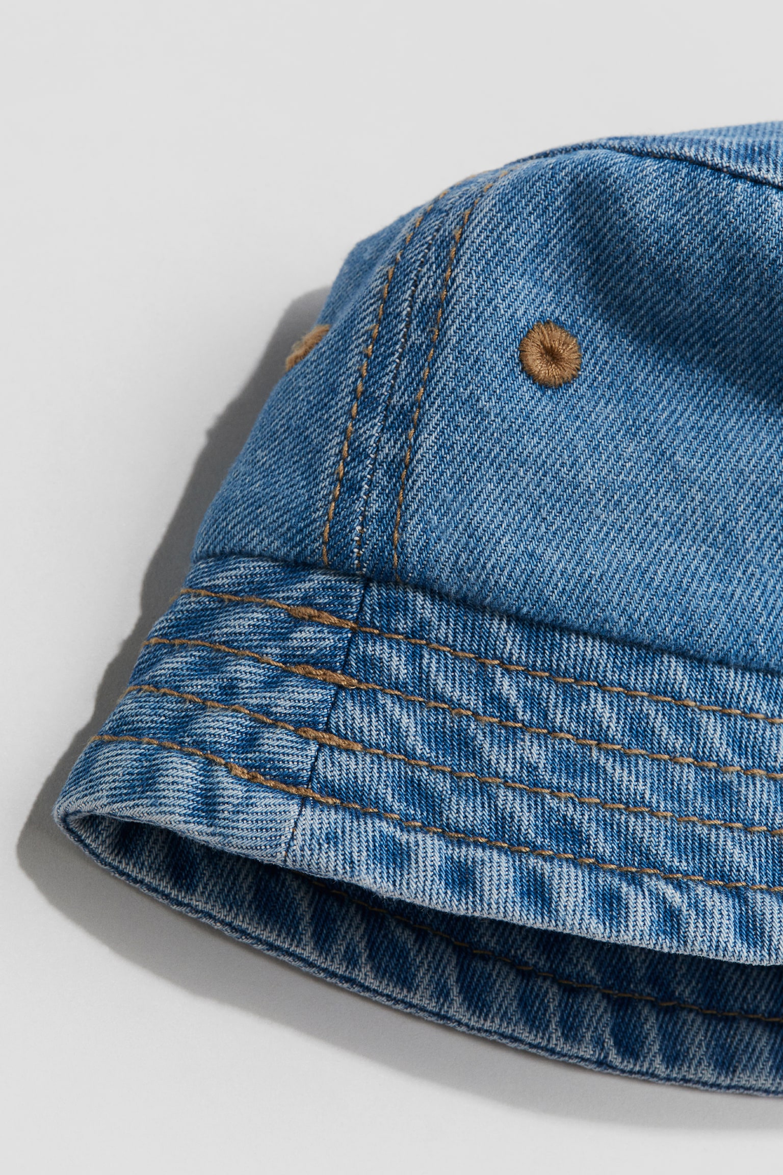 Cotton Bucket Hat - Denim blue/Ecru - 2