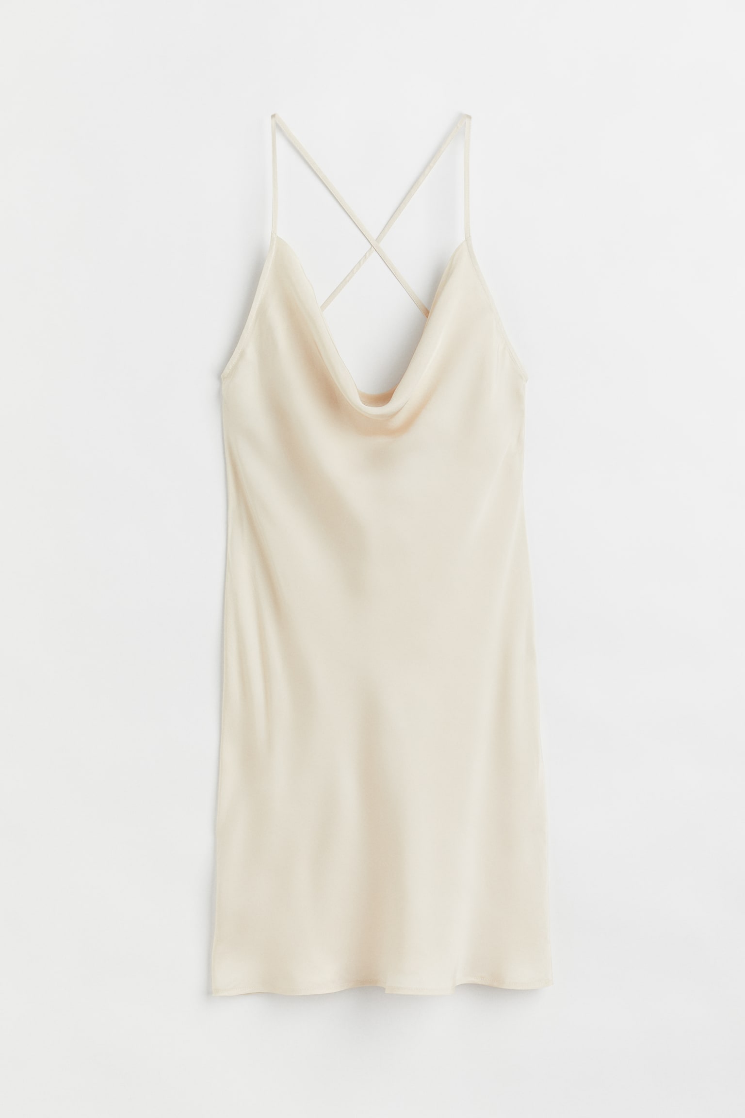 Short slip dress - Light beige - 1