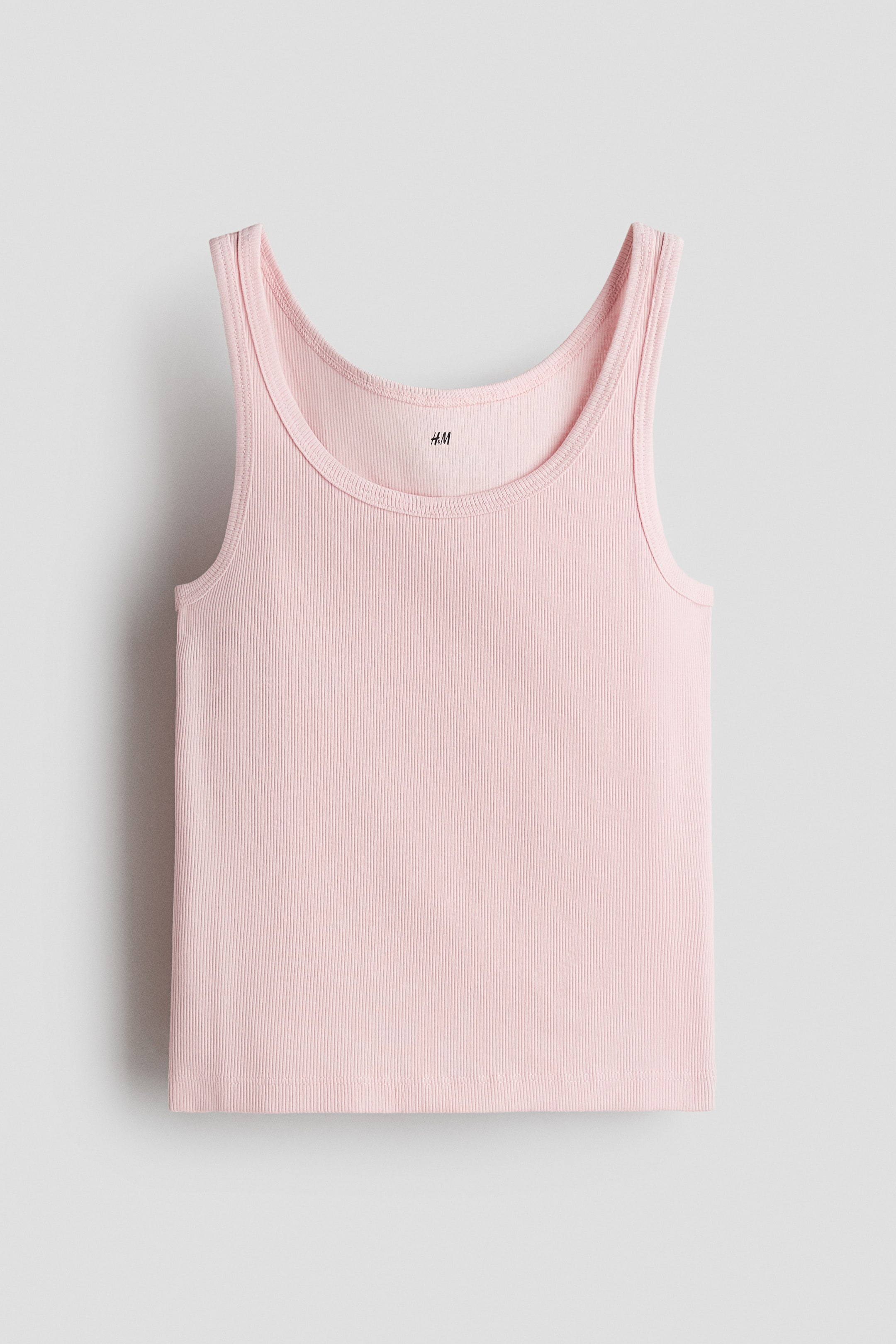View larger image: Ribbed cotton vest top - Light pink - Kids | H&M 1