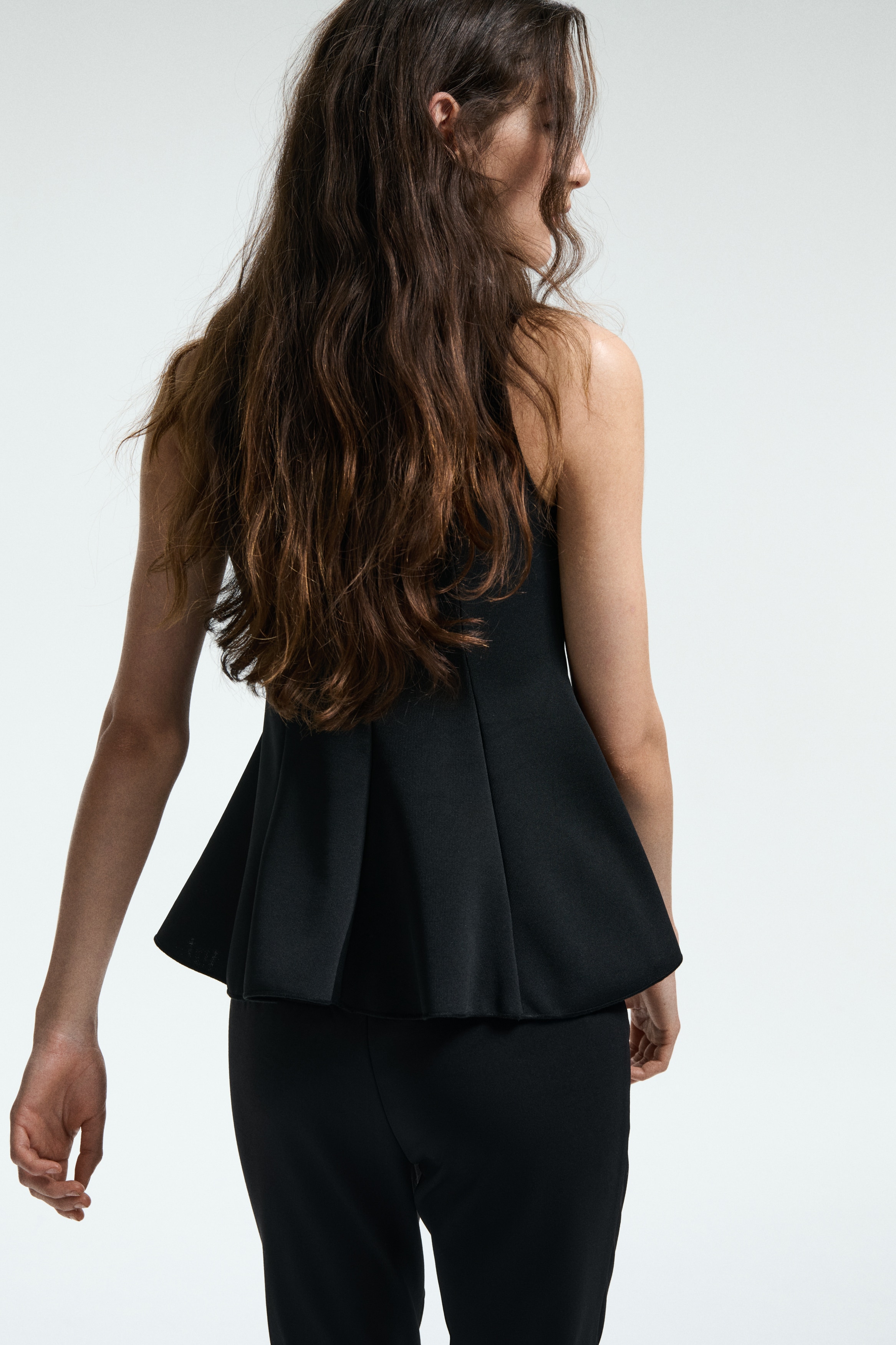 Sleeveless Peplum Top - Red - Ladies | H&M US