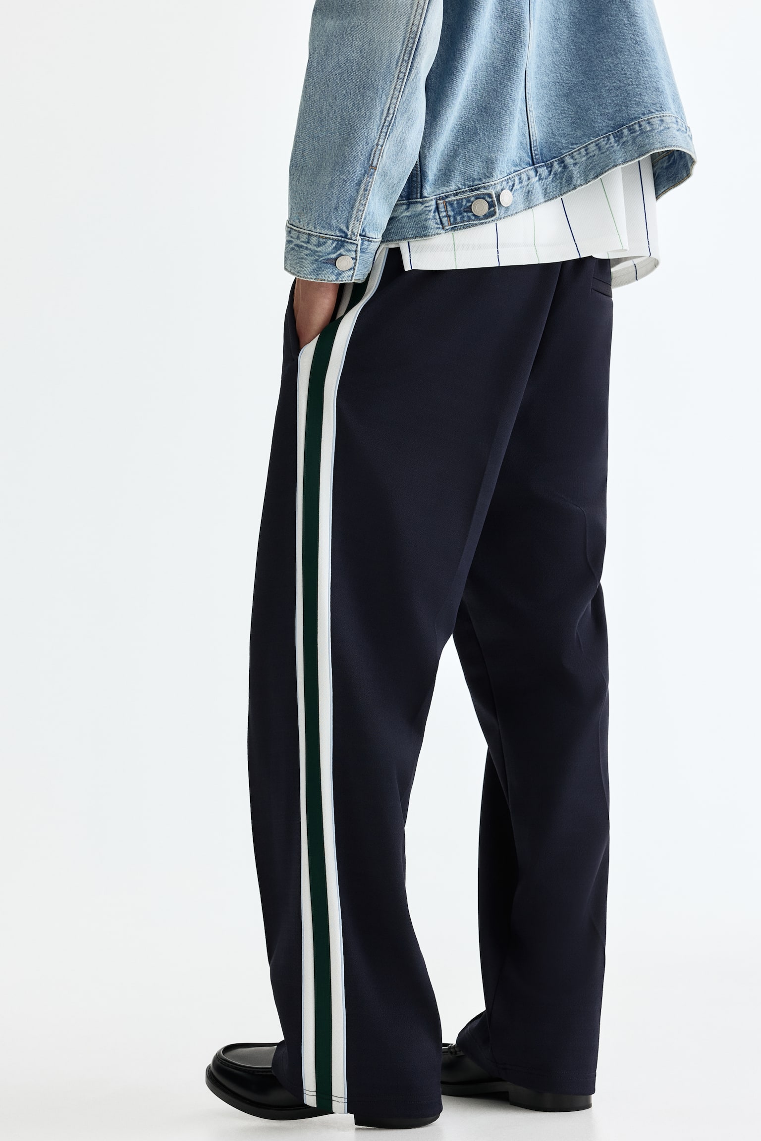 Relaxed Fit track pants - Navy blue/Stripes/Brown/Stripes - 5