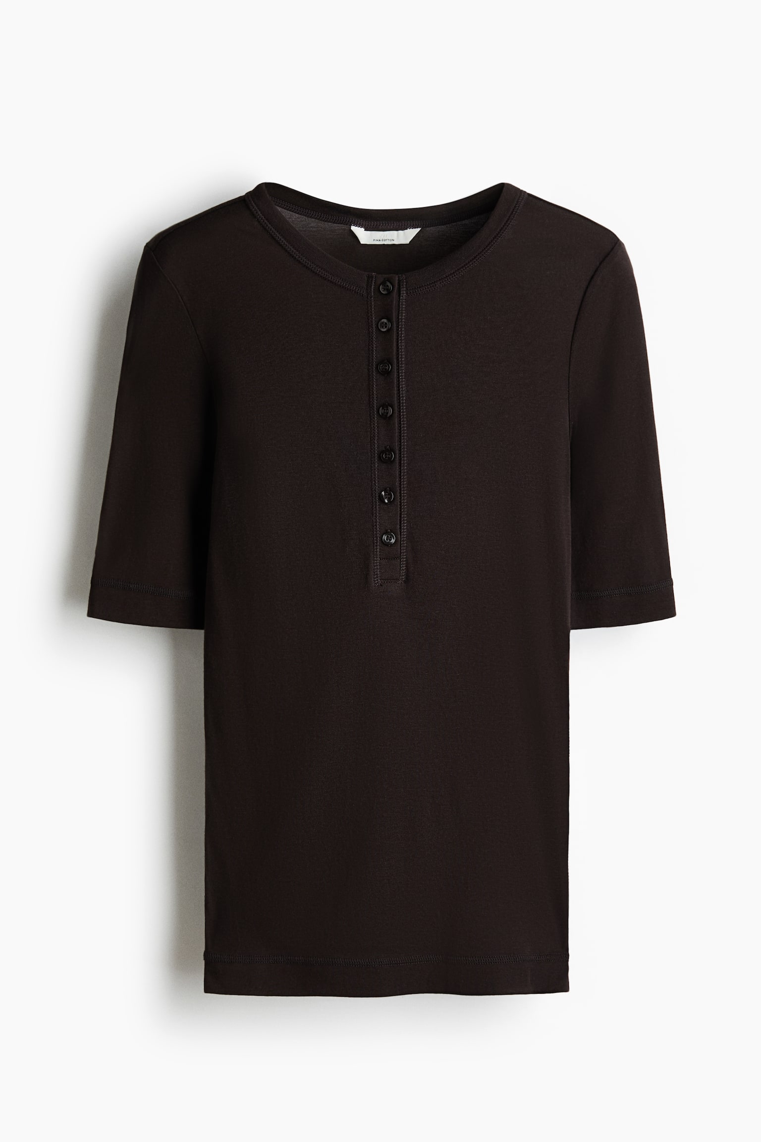 Pima cotton top - Dark brown/Dark dusty pink/Light beige - 2