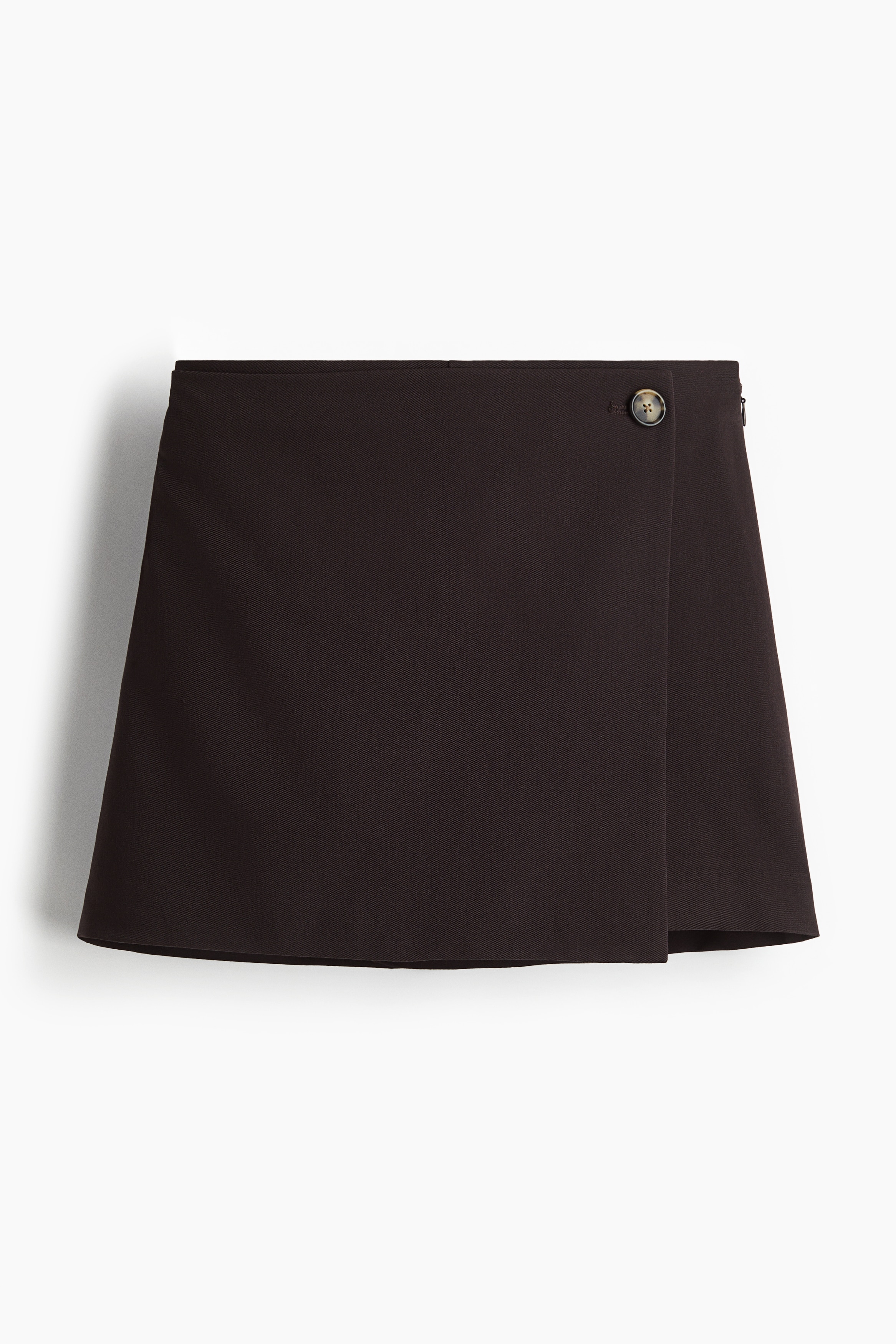 Wrap skort - Dark brown/Beige/Black