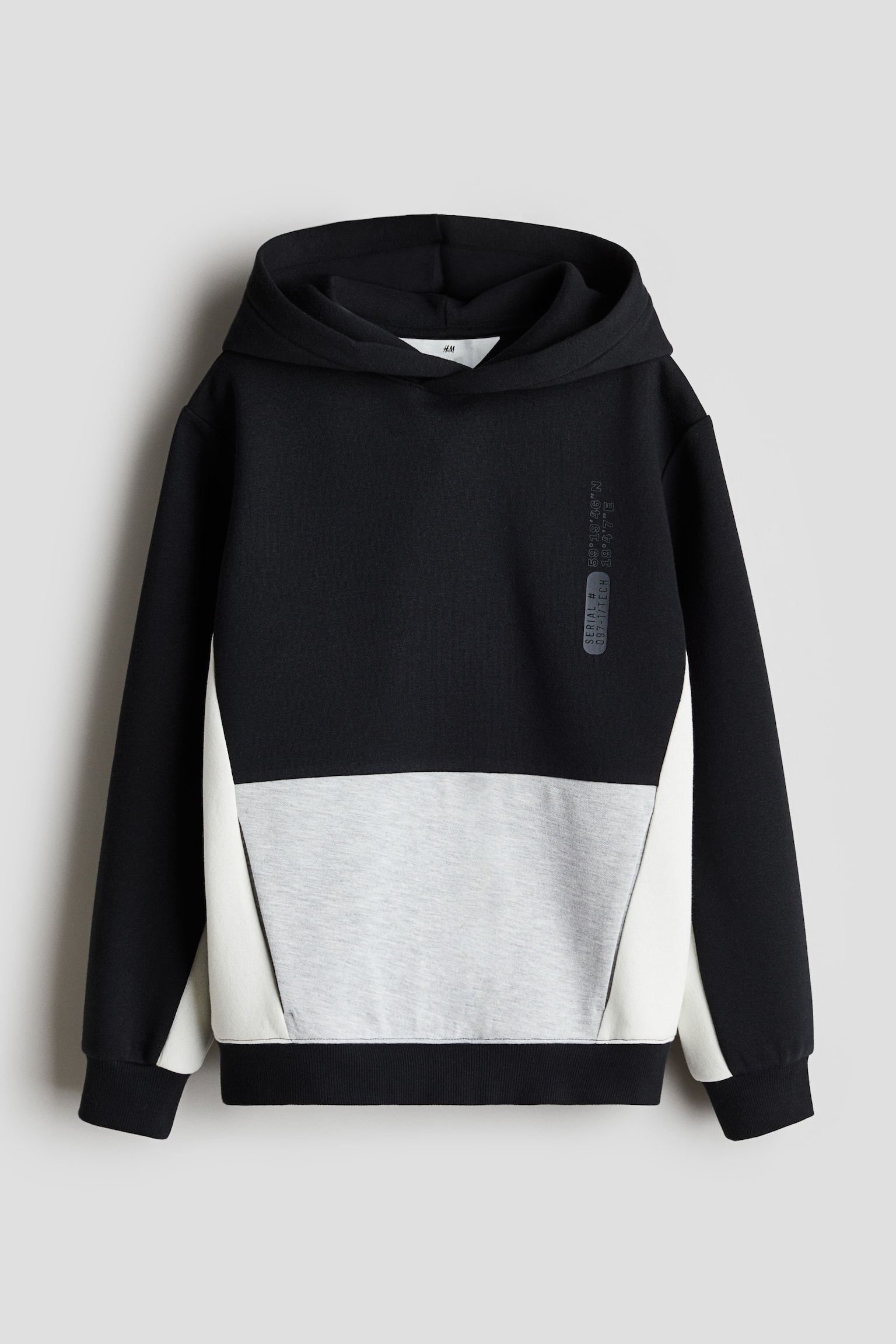 Block-coloured hoodie - Black/Block-coloured - 1