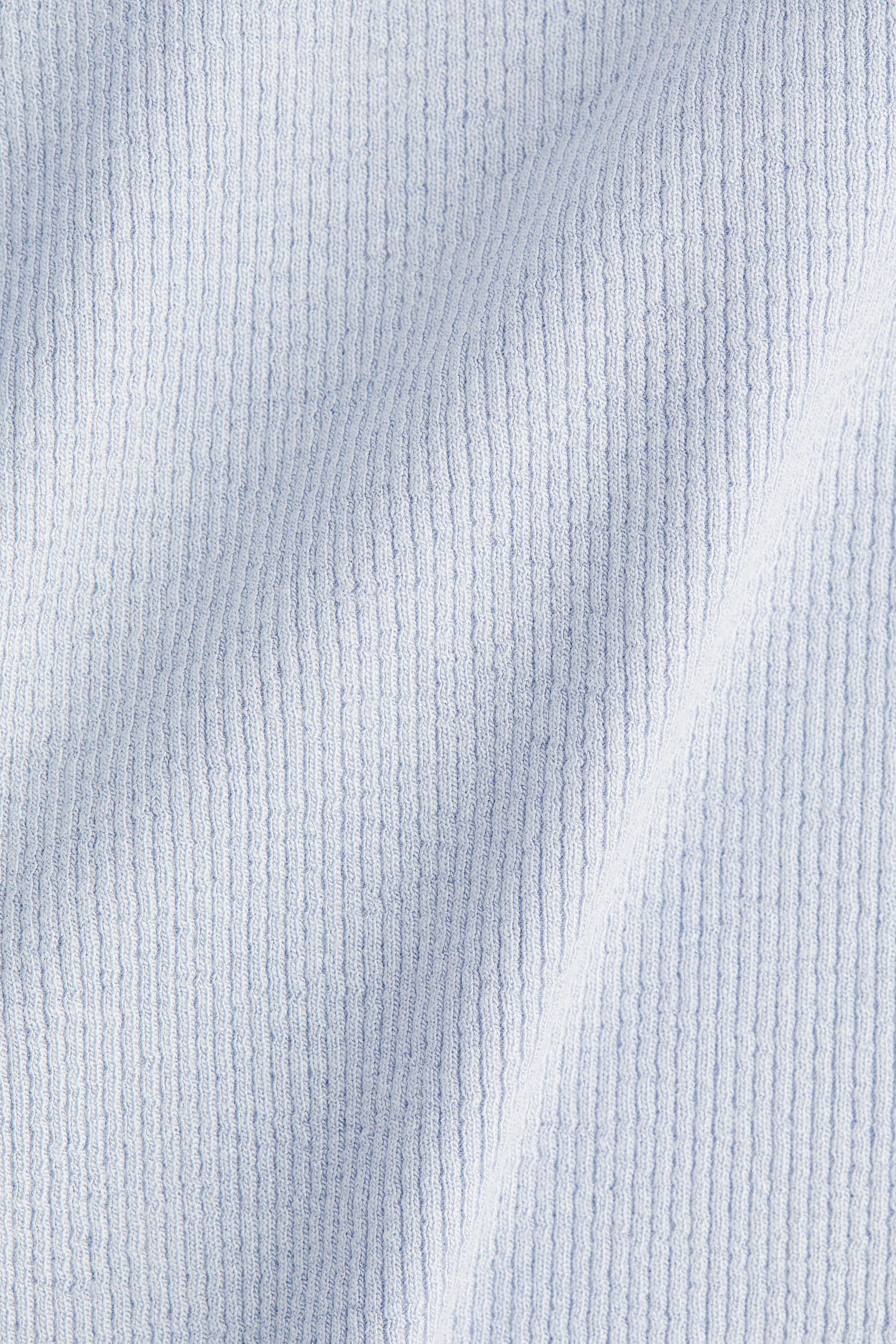 Ribbed polo-neck top