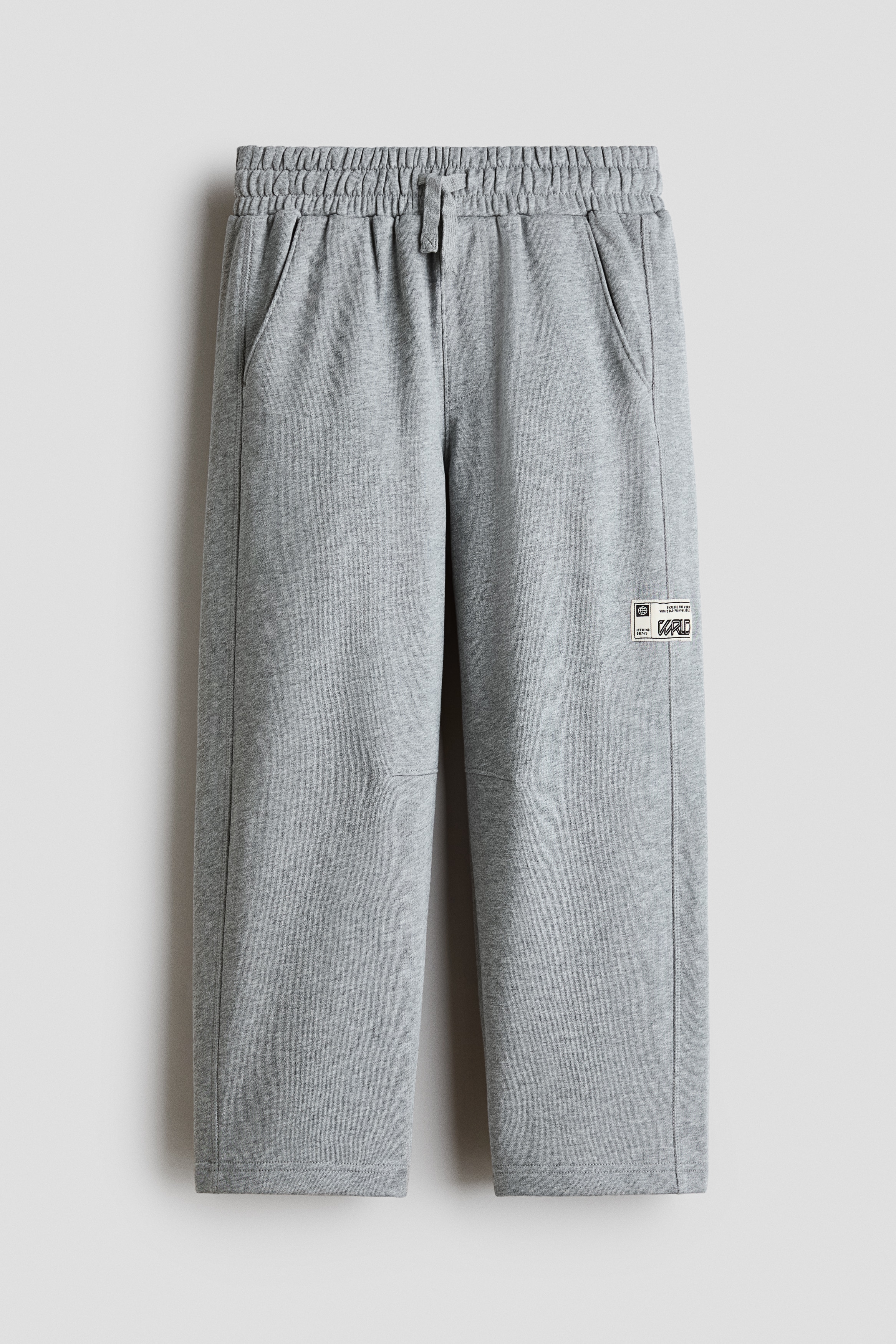 Barrel-leg joggers - Grey marl/Black