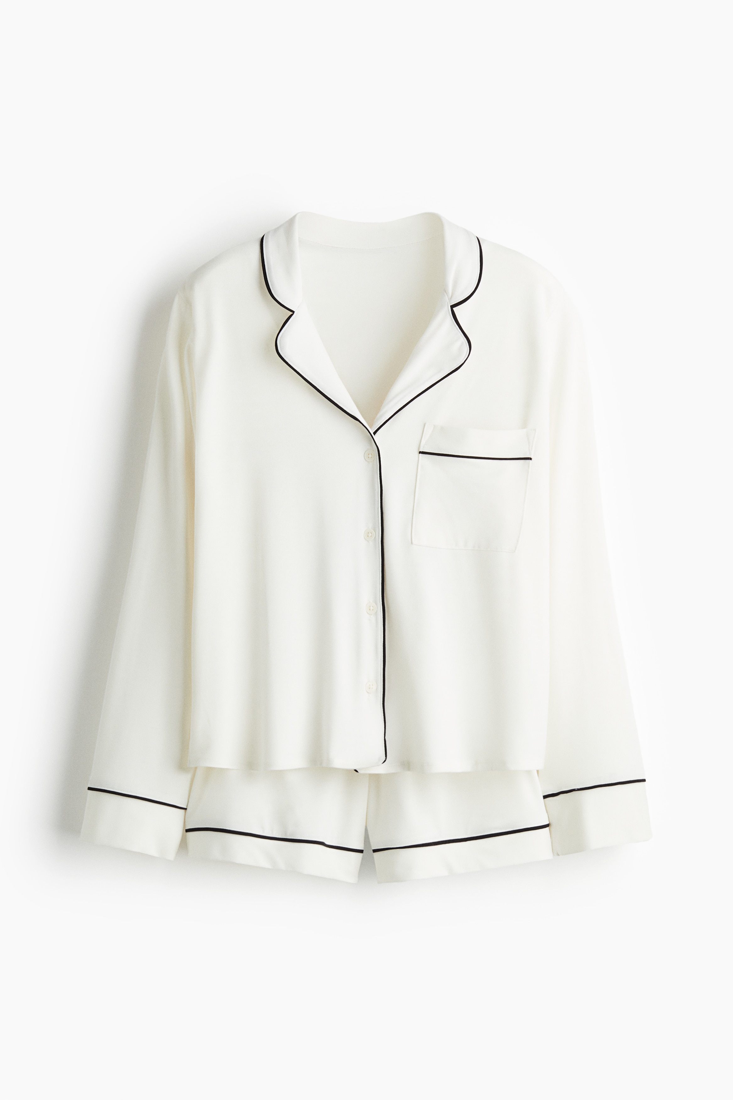 Pigiama in misto viscosa - Bianco/Azzurro/fiori/Rosa chiaro