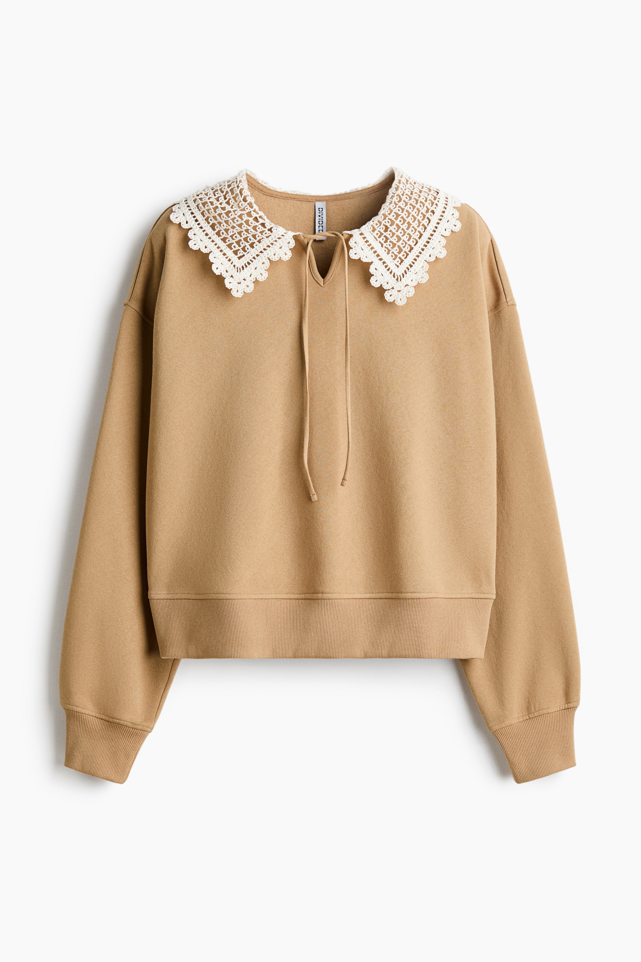 Ampliar la imagen: Sudadera con cuello - Beige - Ladies | H&M MX 1