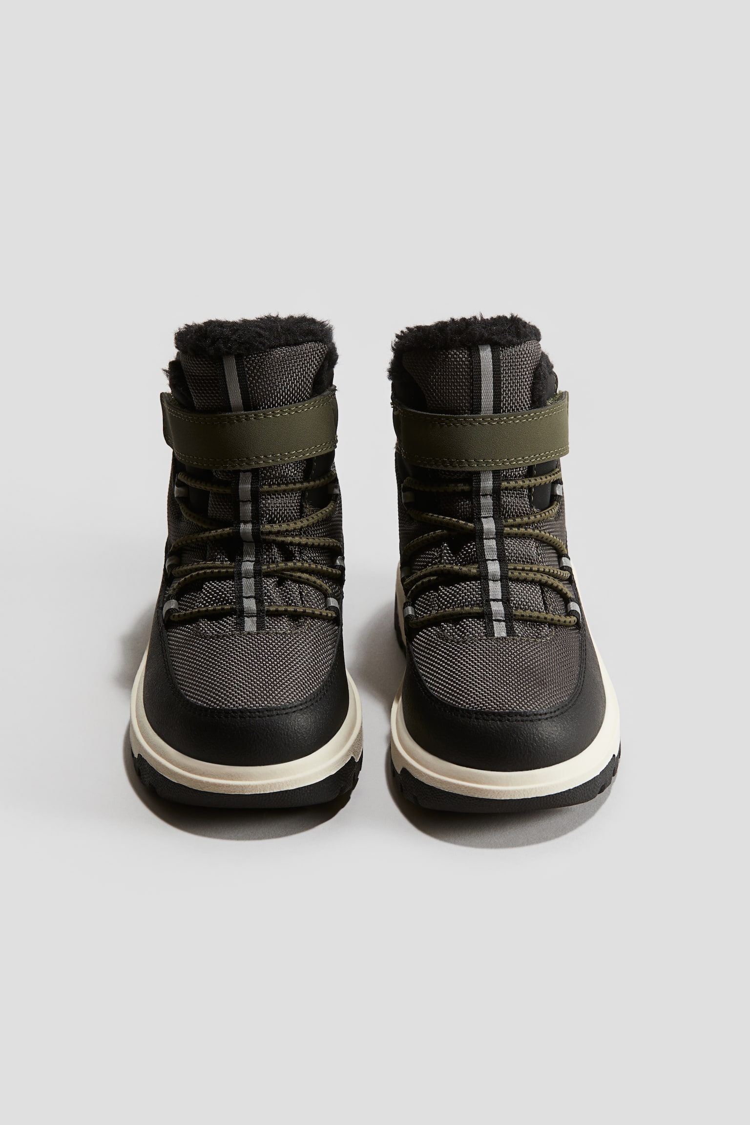 Waterproof hi-top trainers - Khaki green/Black - 3