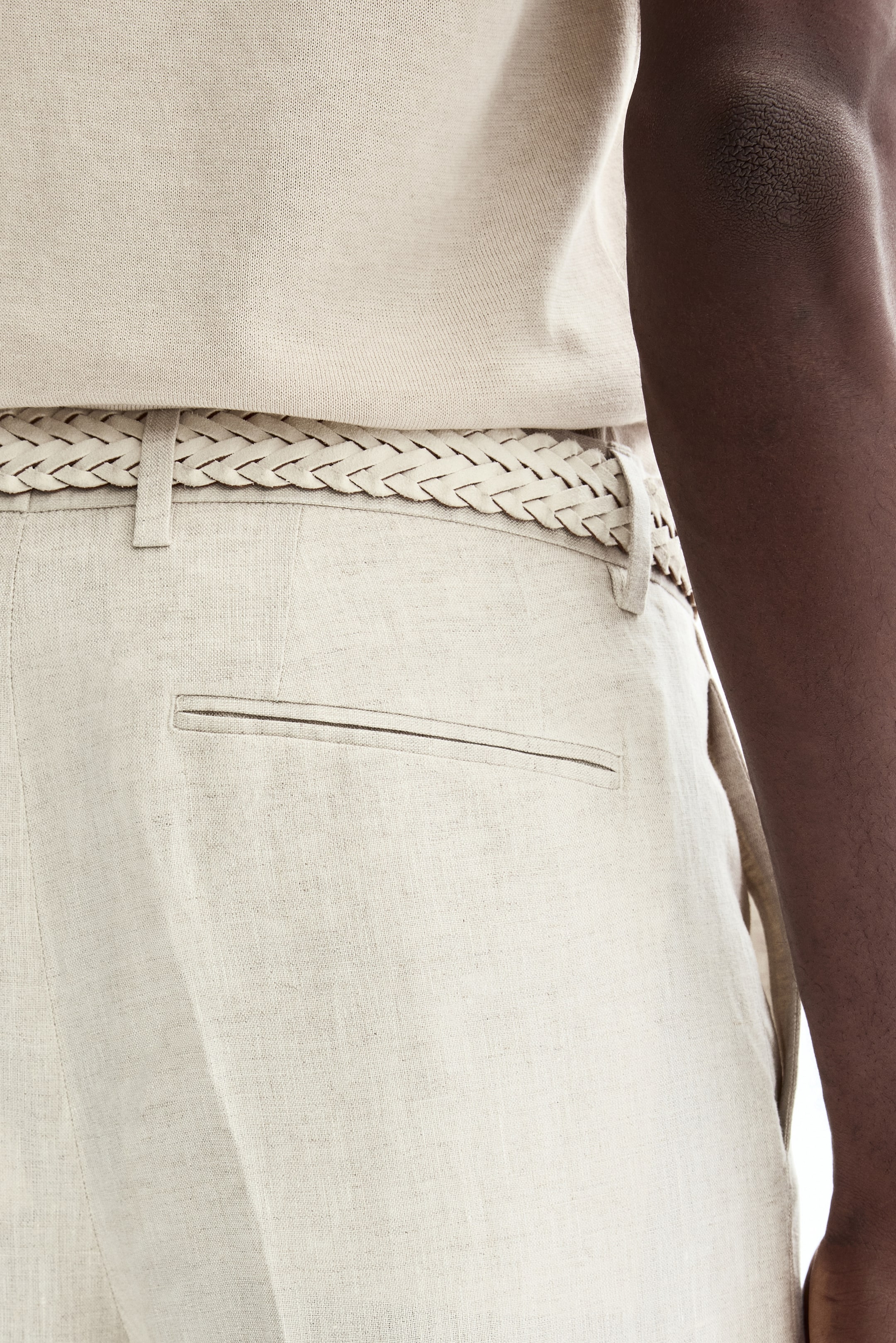 Slim-Fit Linen Suit Pants