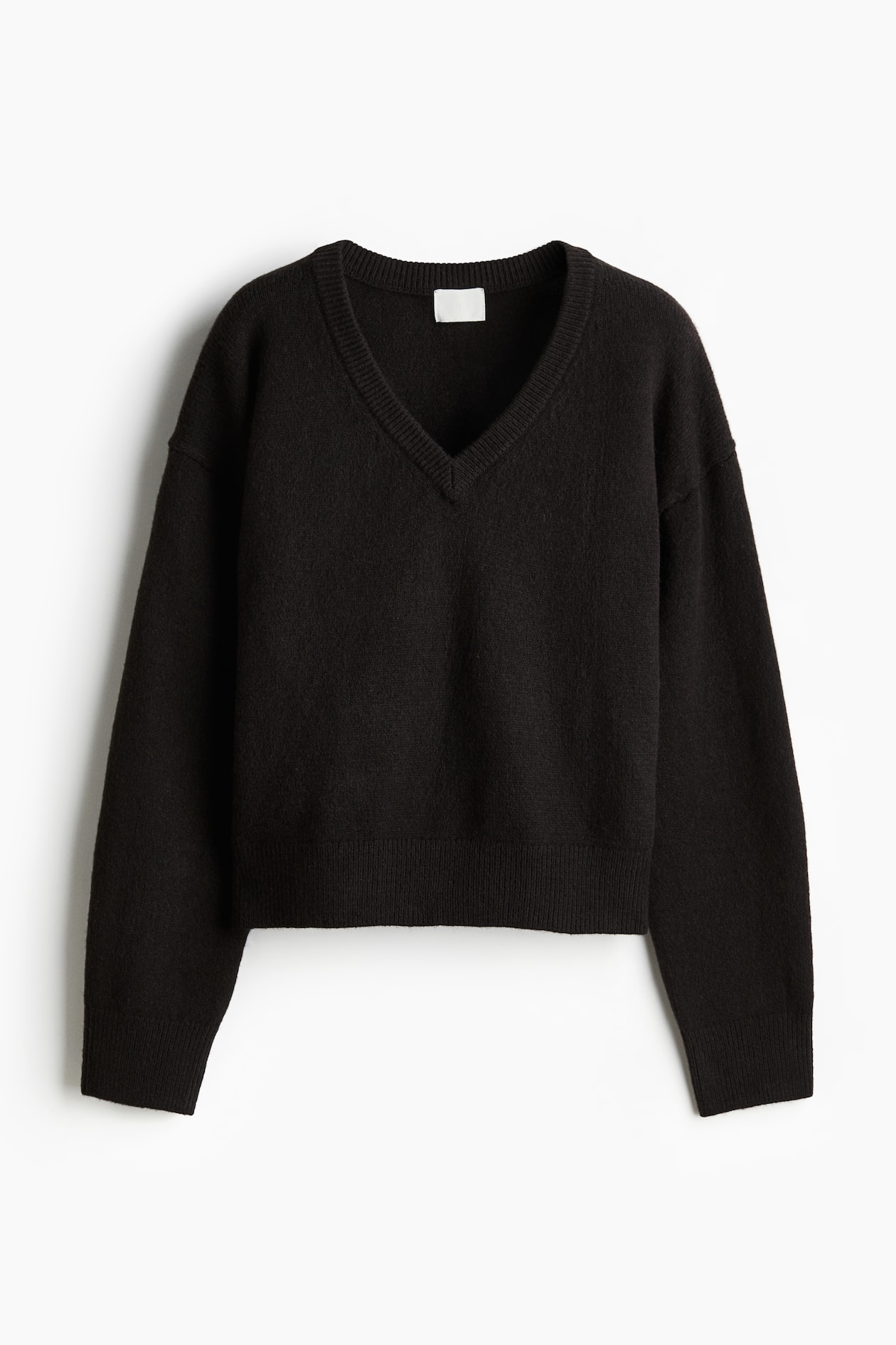 Vネックセーター - ダークブラウン - レディース | H&M JP