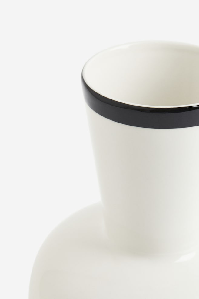 Høj vase i porcelæn - Hvid - 3