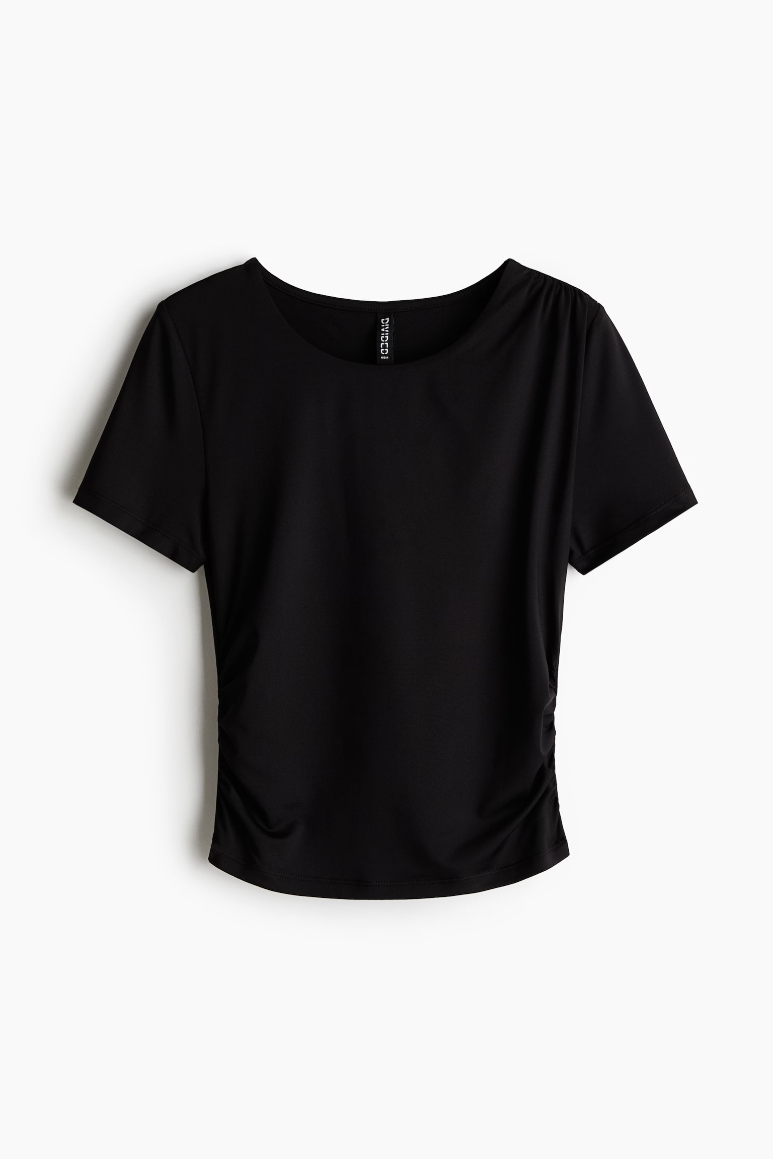 Женская футболка H&M Draped, цвет: Чёрный — фото 1