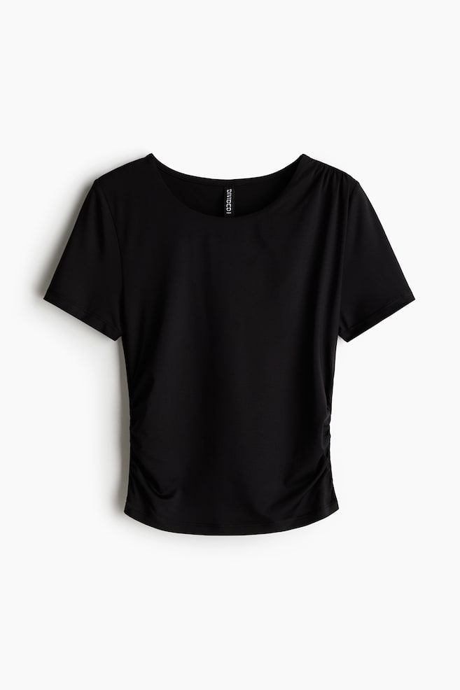 Draped T-Shirt - Black - 1