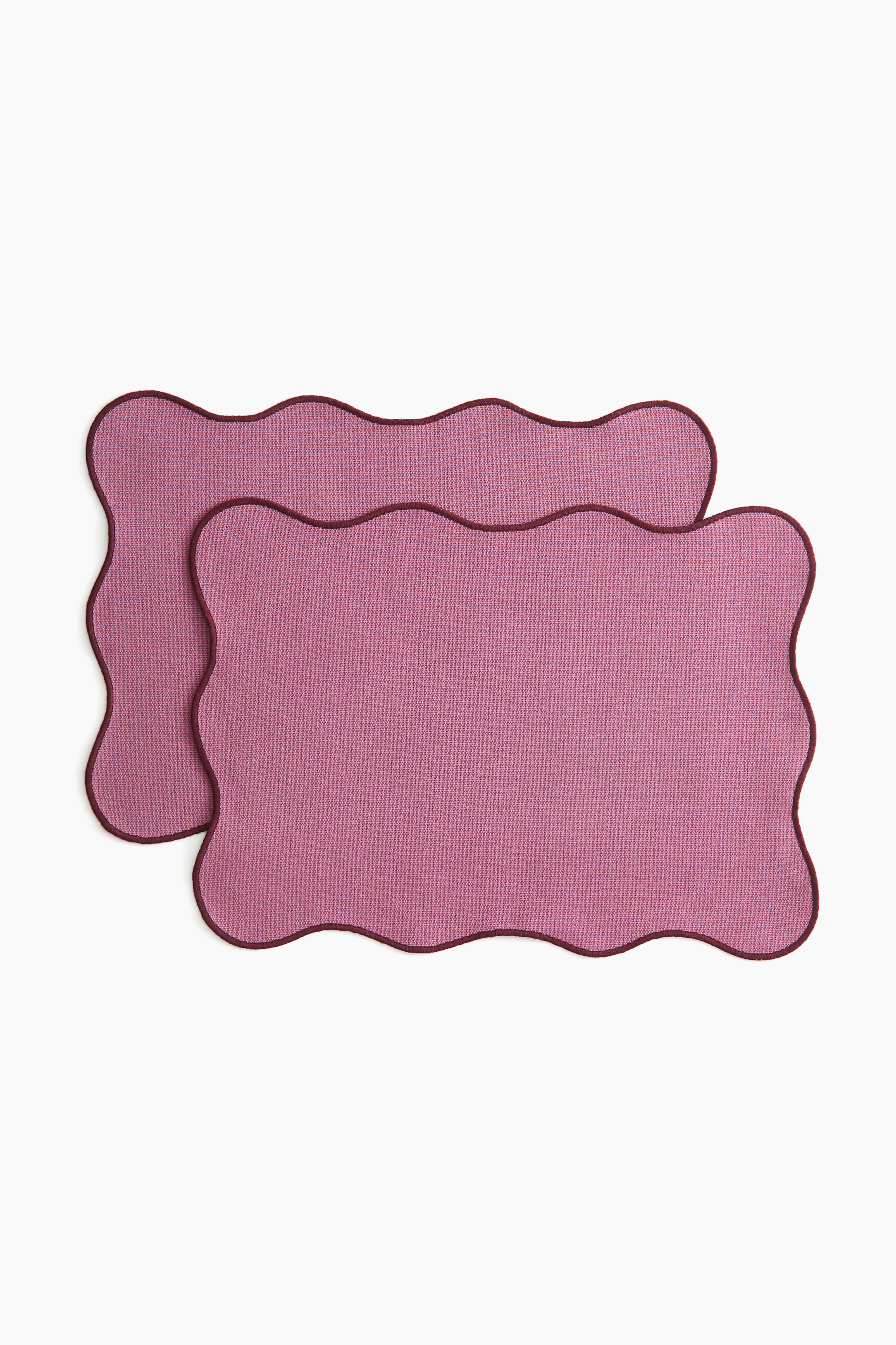 2 pack Scallop edged Placemats Purple Home All H M CA