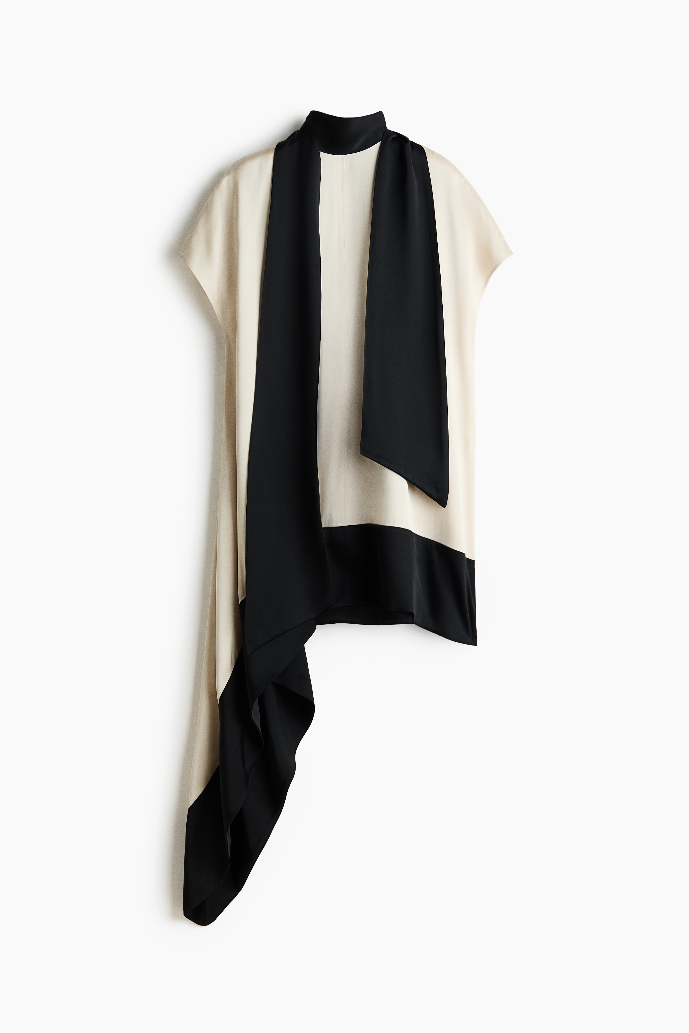 Asymmetric top - Cream/Black