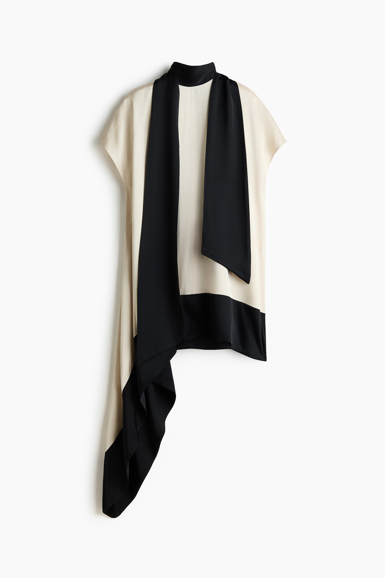 Asymmetric top - Cream/Black - 2