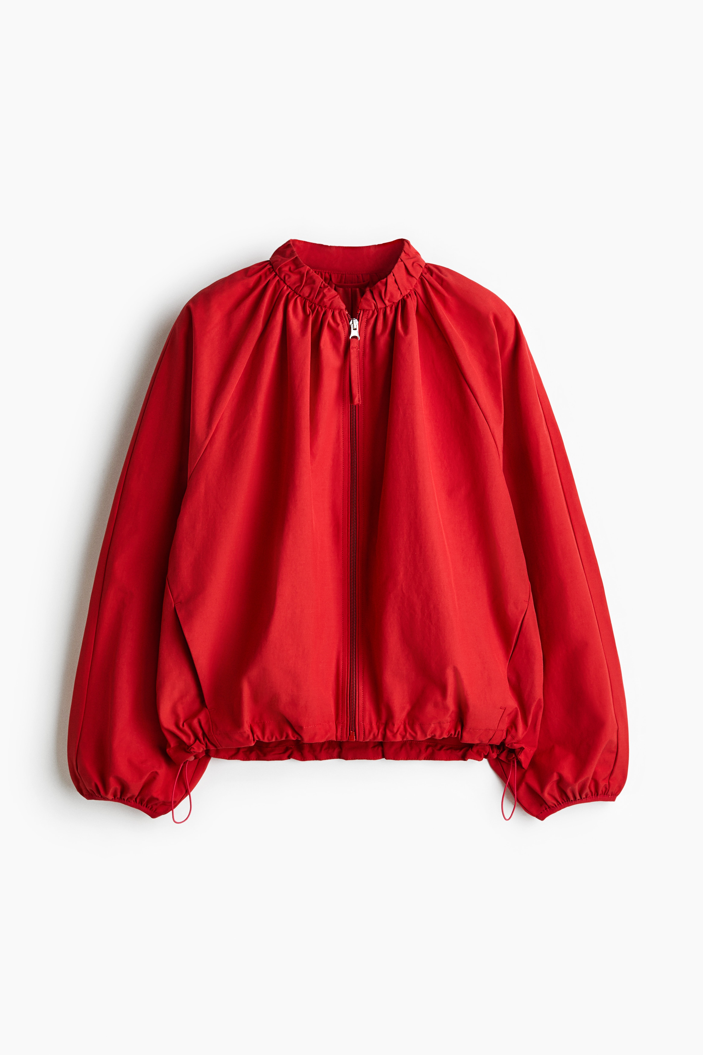 Gathered bomber jacket - Bright red/Denim blue/Black/Brown