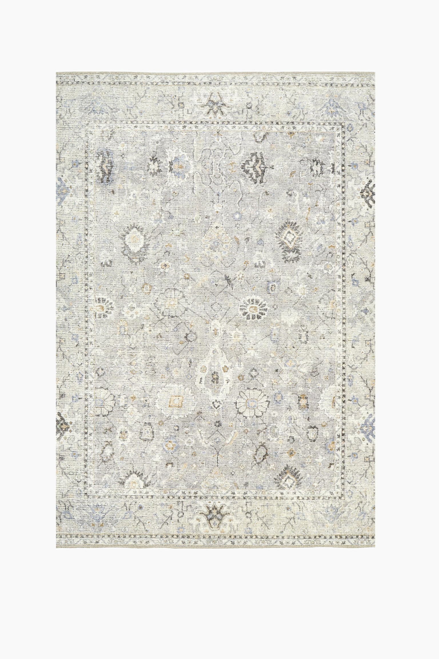 Raveena Oriental Vintage Area Rug - Multicolour, Grey - 2