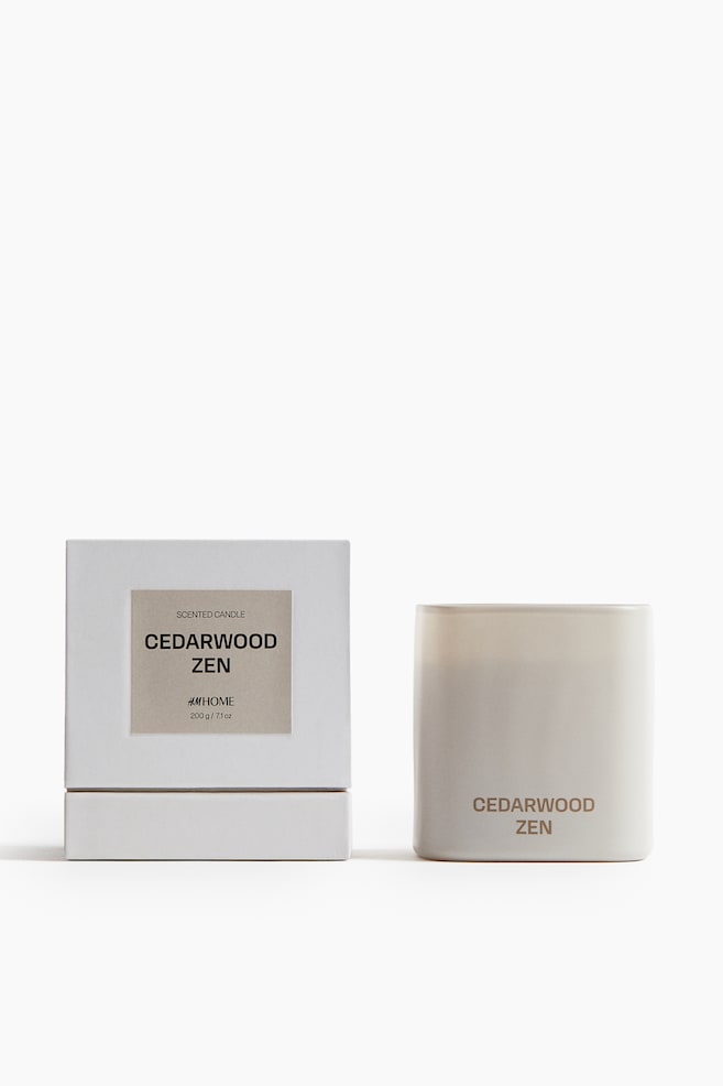Scented Candle in Glass Holder - Cedarwood Zen/White Orchid/Dark Honey/Juniper Haze/Golden Saffron - 1