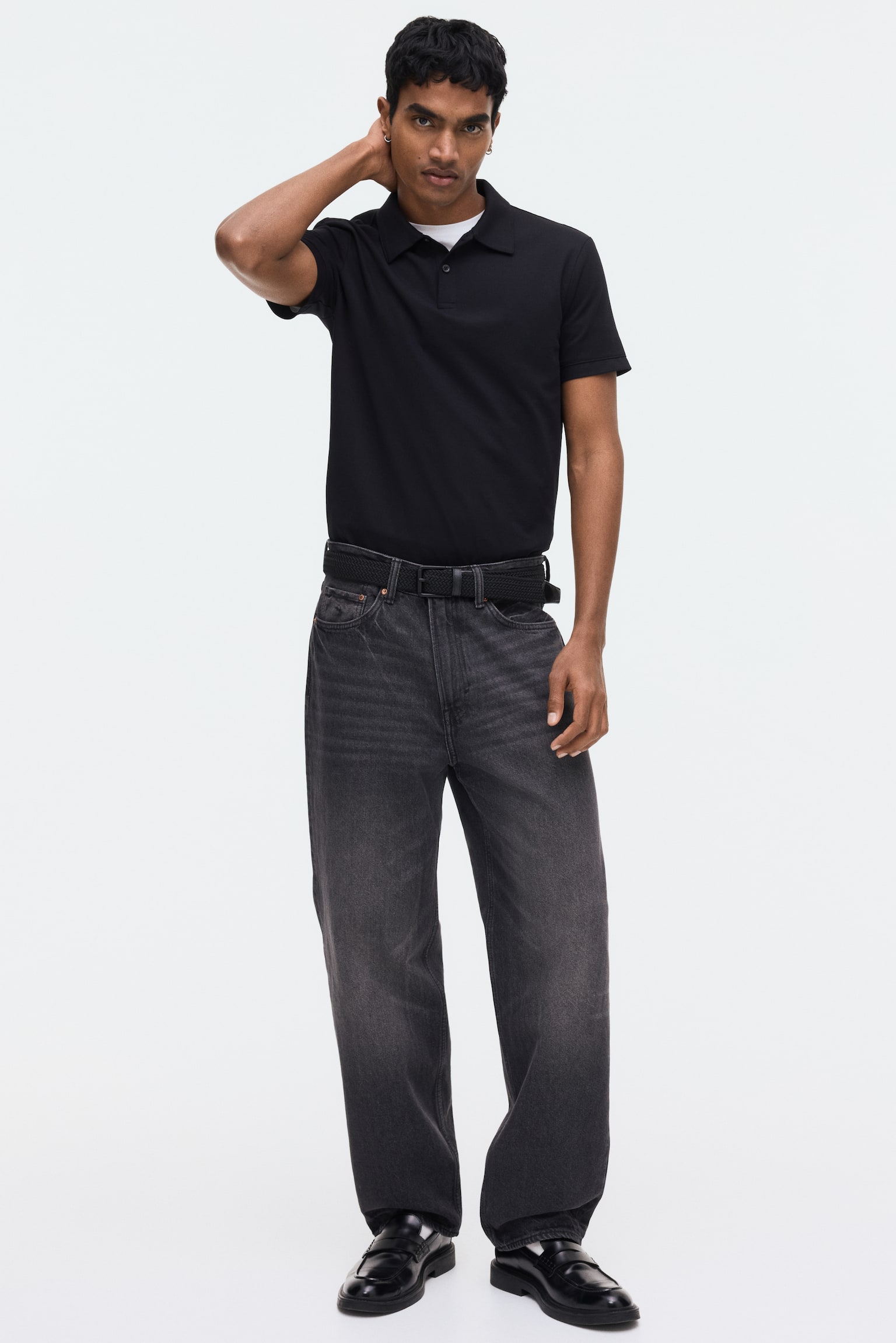 COOLMAX® Slim Fit Polo shirt - Black/White/Grey/Teal - 3