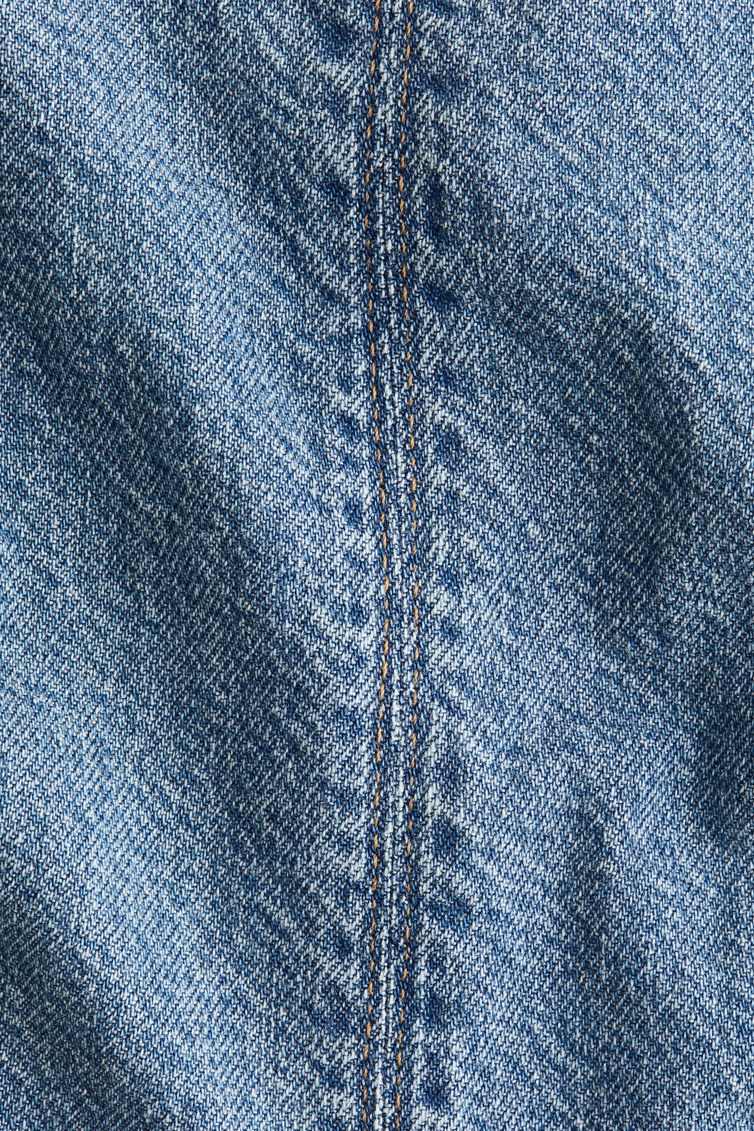 Denim peplum top - Denim blue/Light beige - 3