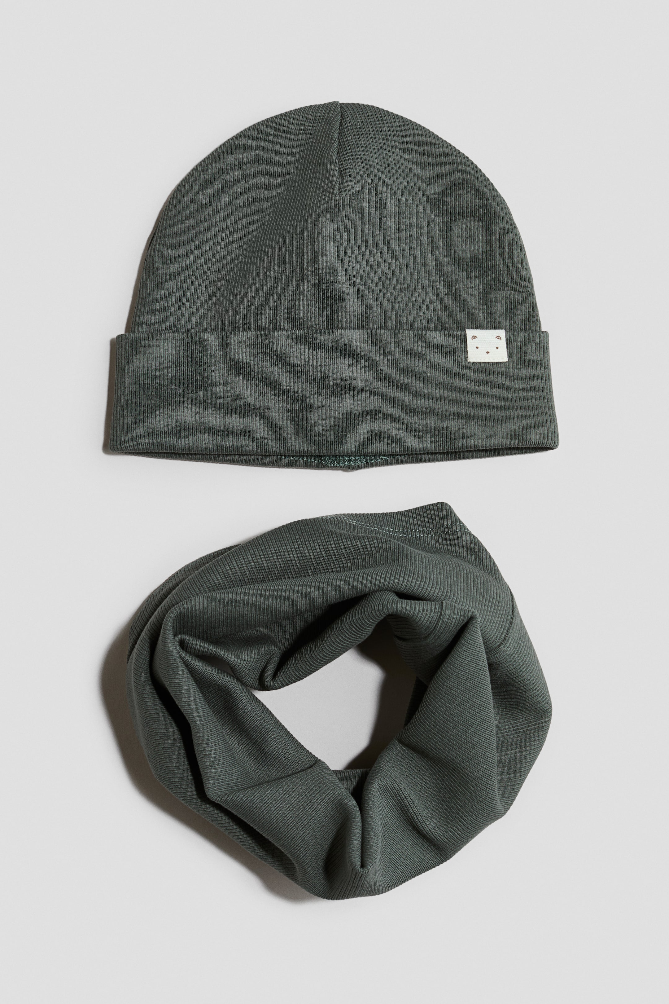 Se større billede: 2-delt sæt i jersey - Dark green - BØRN | H&M DK 1