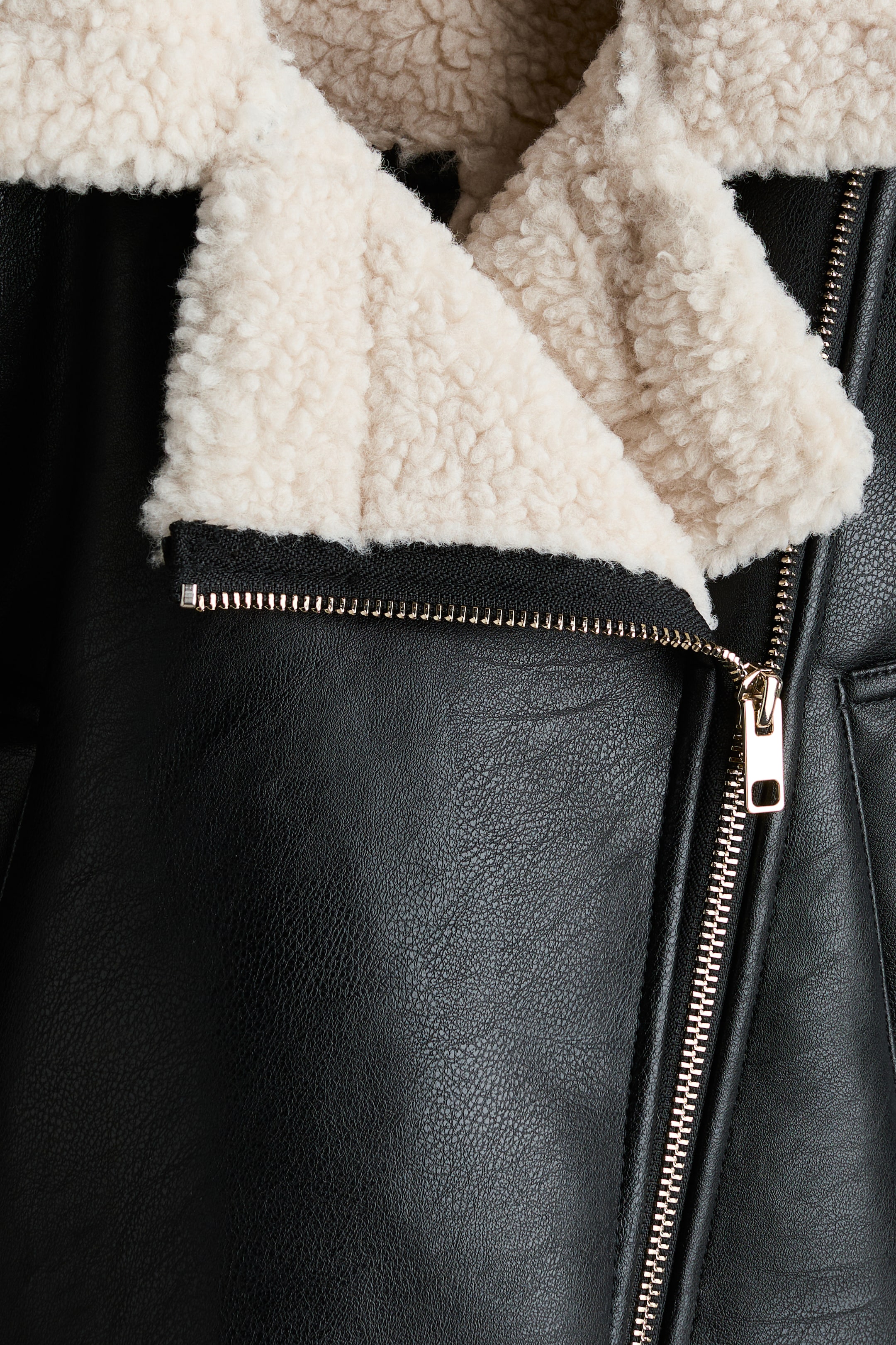 Детские куртки H&M Teddy-Fleece-Lined Aviator Jacket — фото 2
