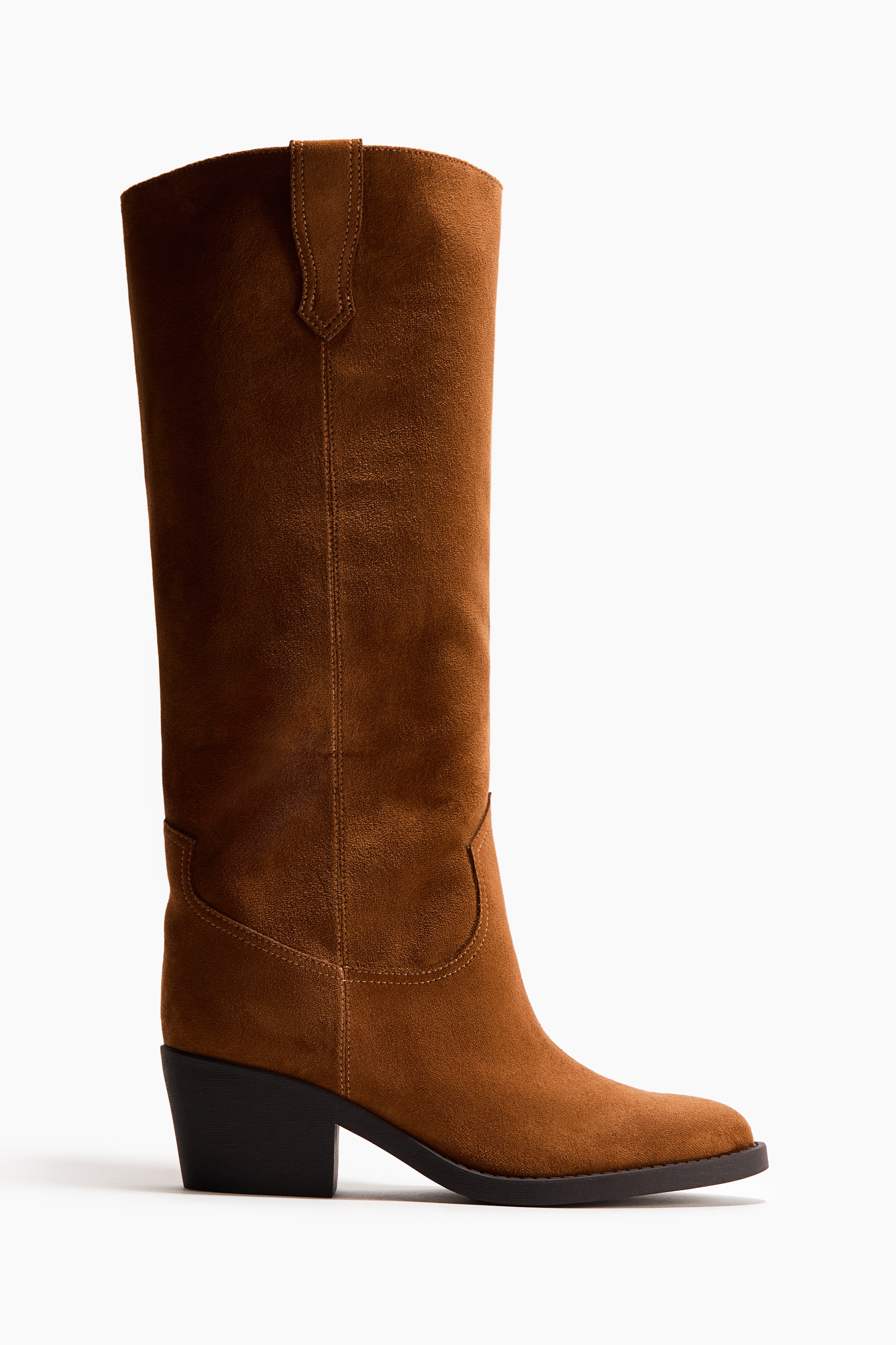 Kniehoge cowboyboots - Bruin