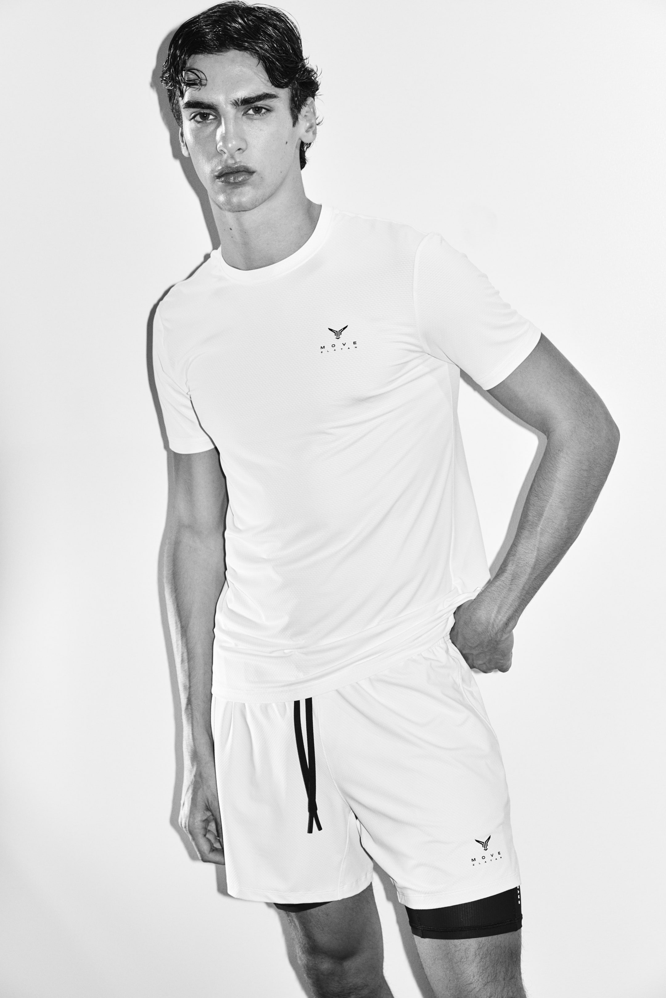 View larger image: Muscle Fit Sports T-shirt with DryMove™ - Cream/Move Zlatan - Men | H&M IN 2