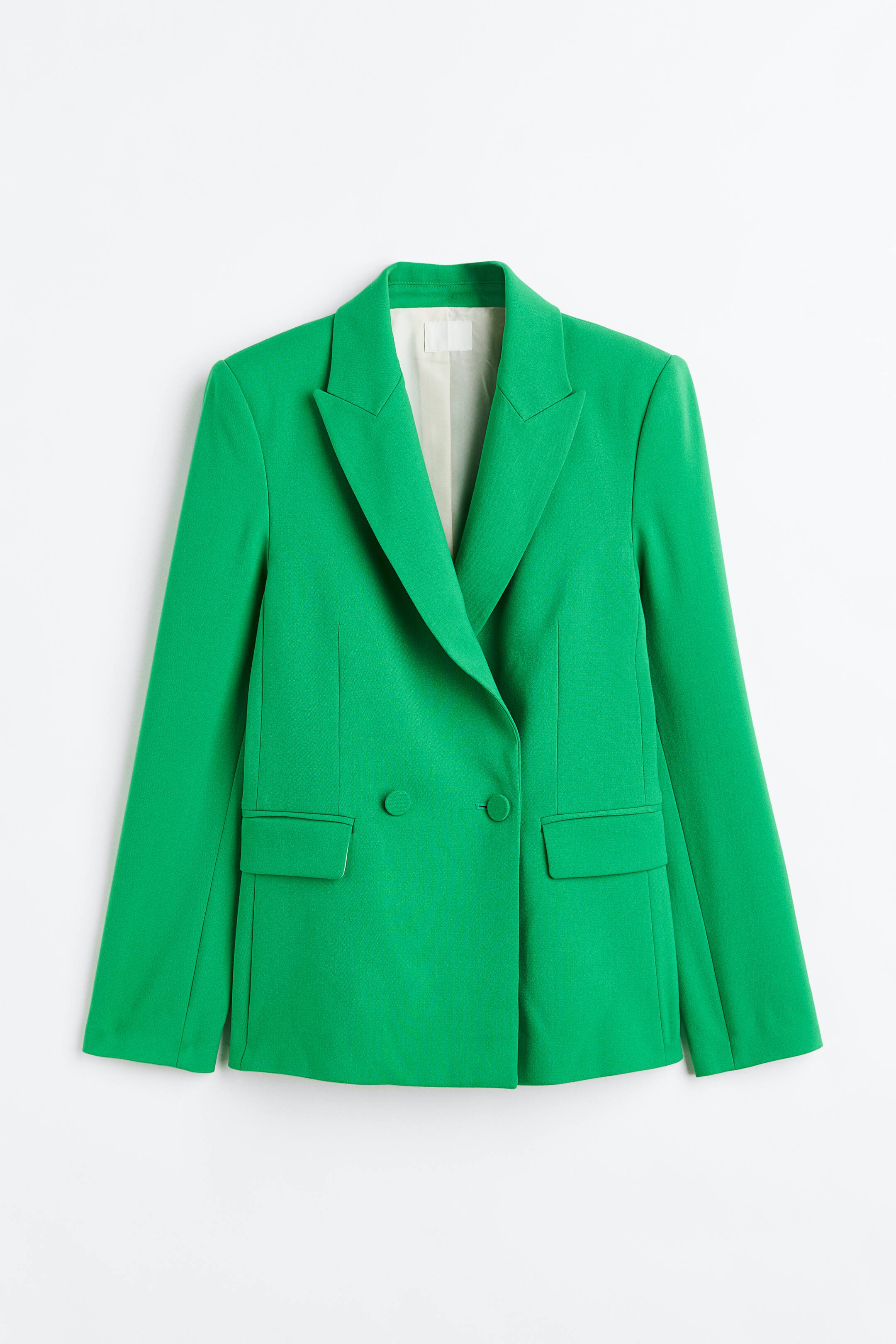 Xem ảnh lớn hơn: Áo blazer hai hàng khuy - Màu xanh lá - Ladies | H&M VN 1