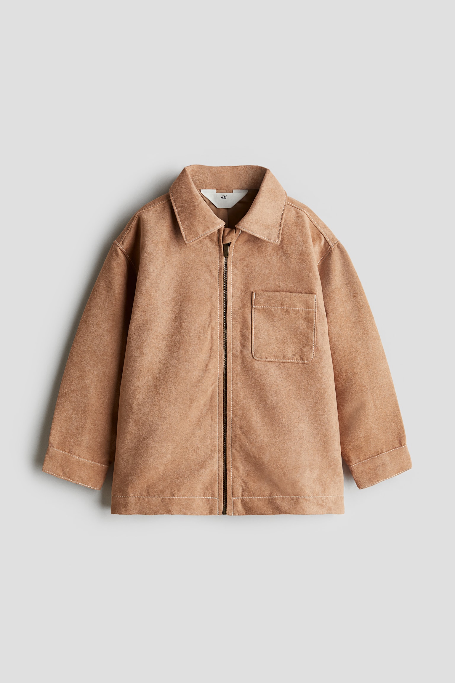 Overshirt med lös passform - Beige - 1