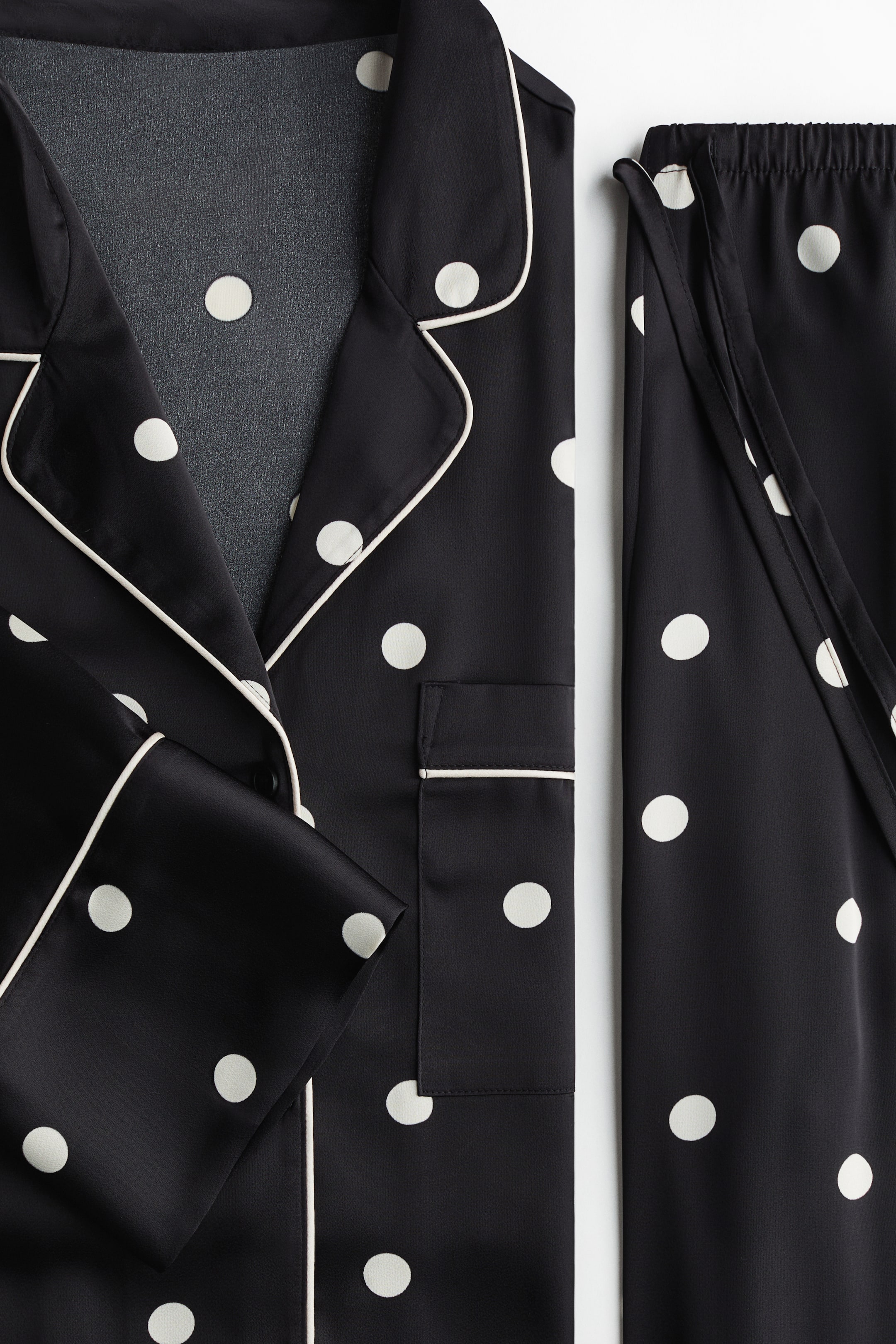 View larger image: Satin pyjamas - Black/Polka dot - Ladies | H&M IN 8