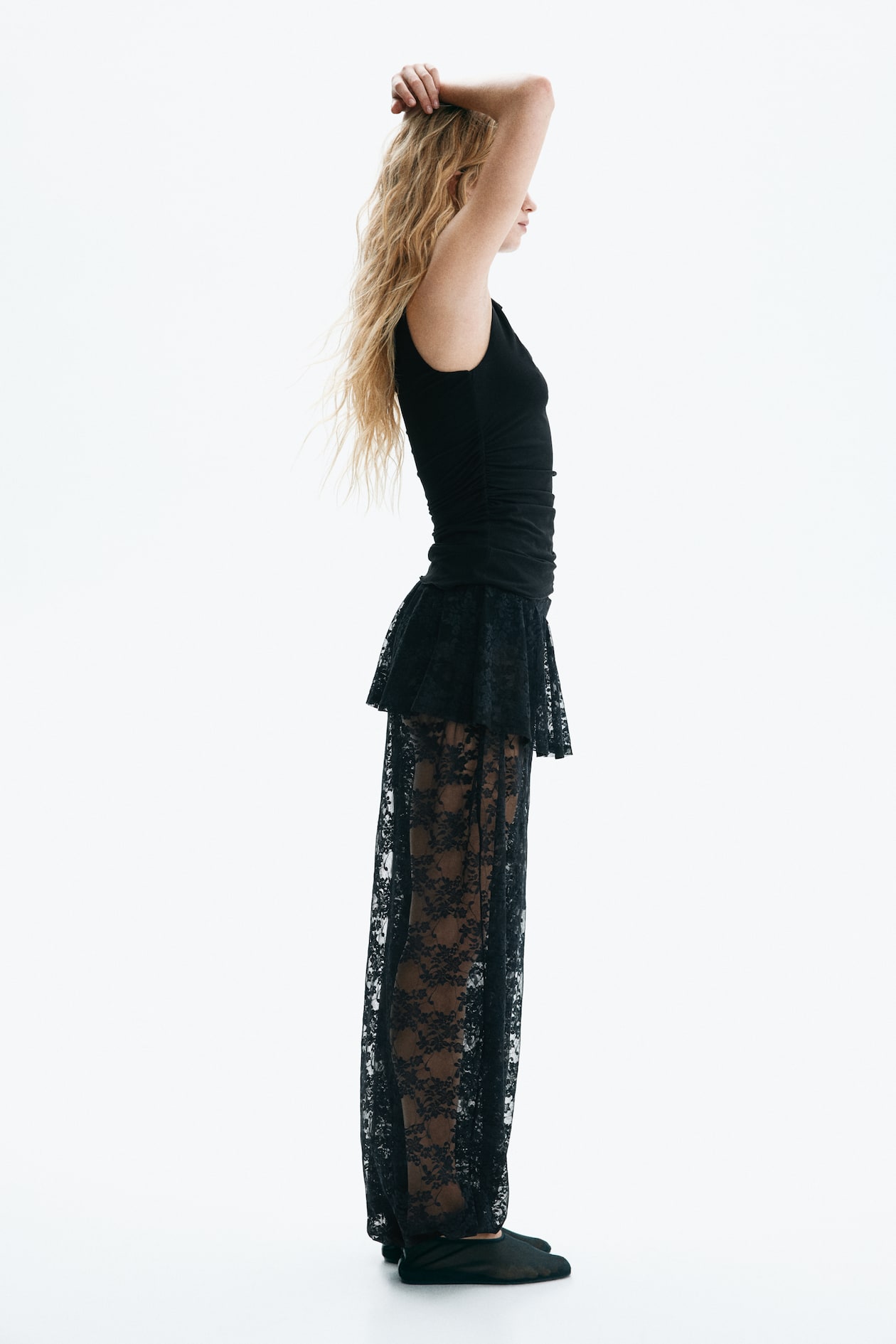 Lace Pants with Layered Skirt - image 2