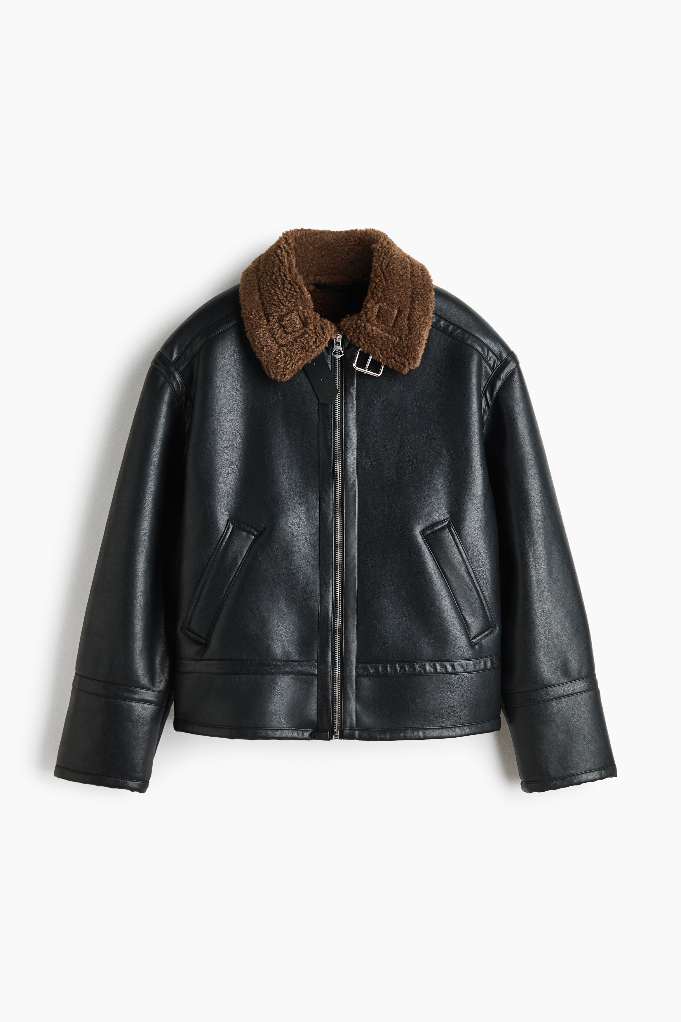 Veste aviateur - Noir/Brun foncé
